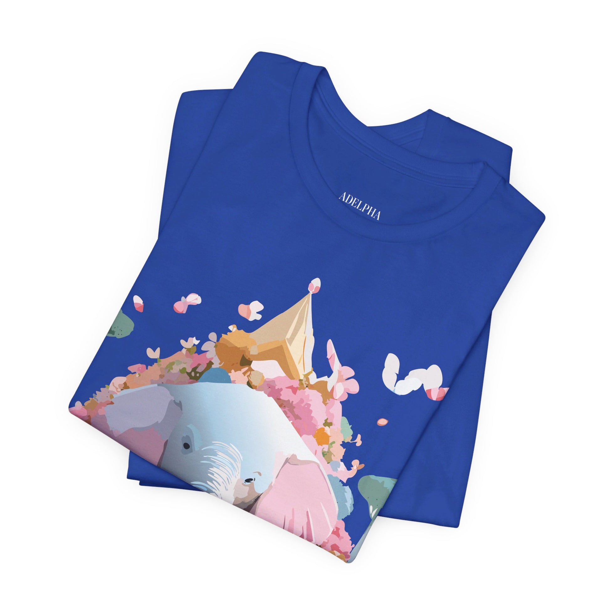 Natural Cotton Tee Shirt with Elephant Printify