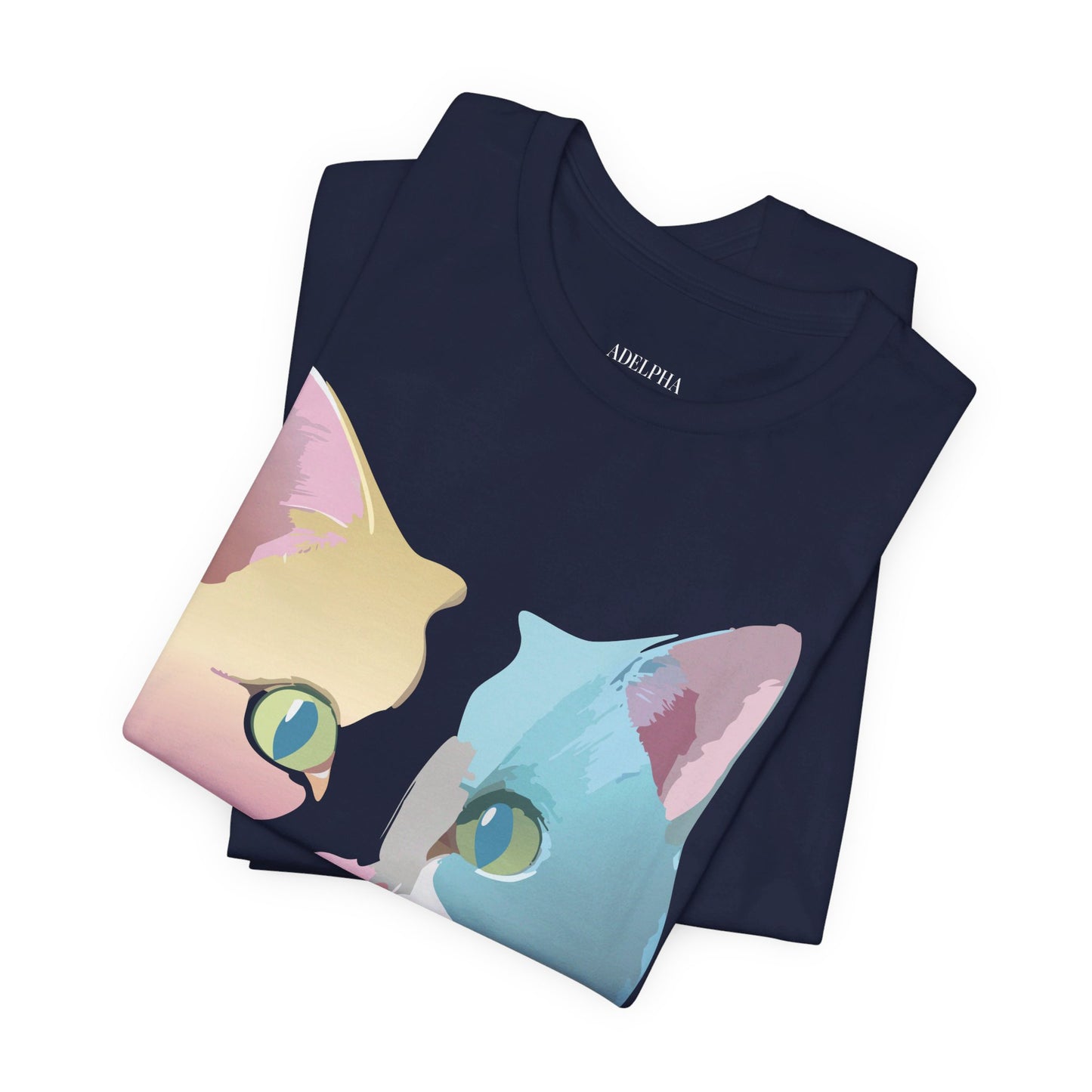 Natural Cotton Tee Shirt with Cat Printify
