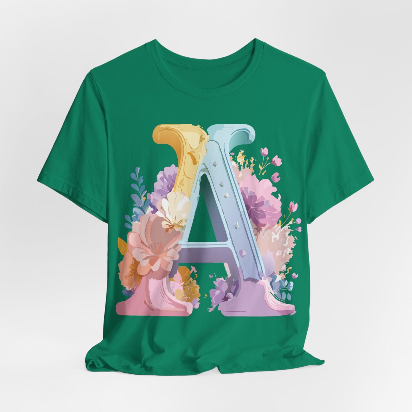 Natural Cotton Tee Shirt - Letters Collection - A Printify