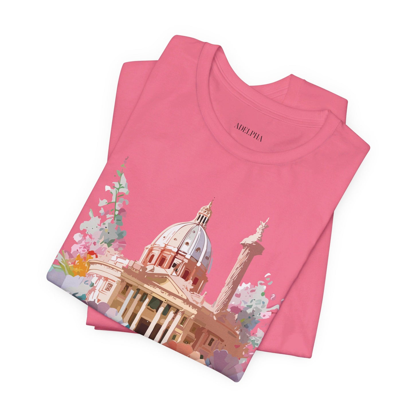 Natural Cotton Tee Shirt - Beautiful Places Collection - Rome Printify