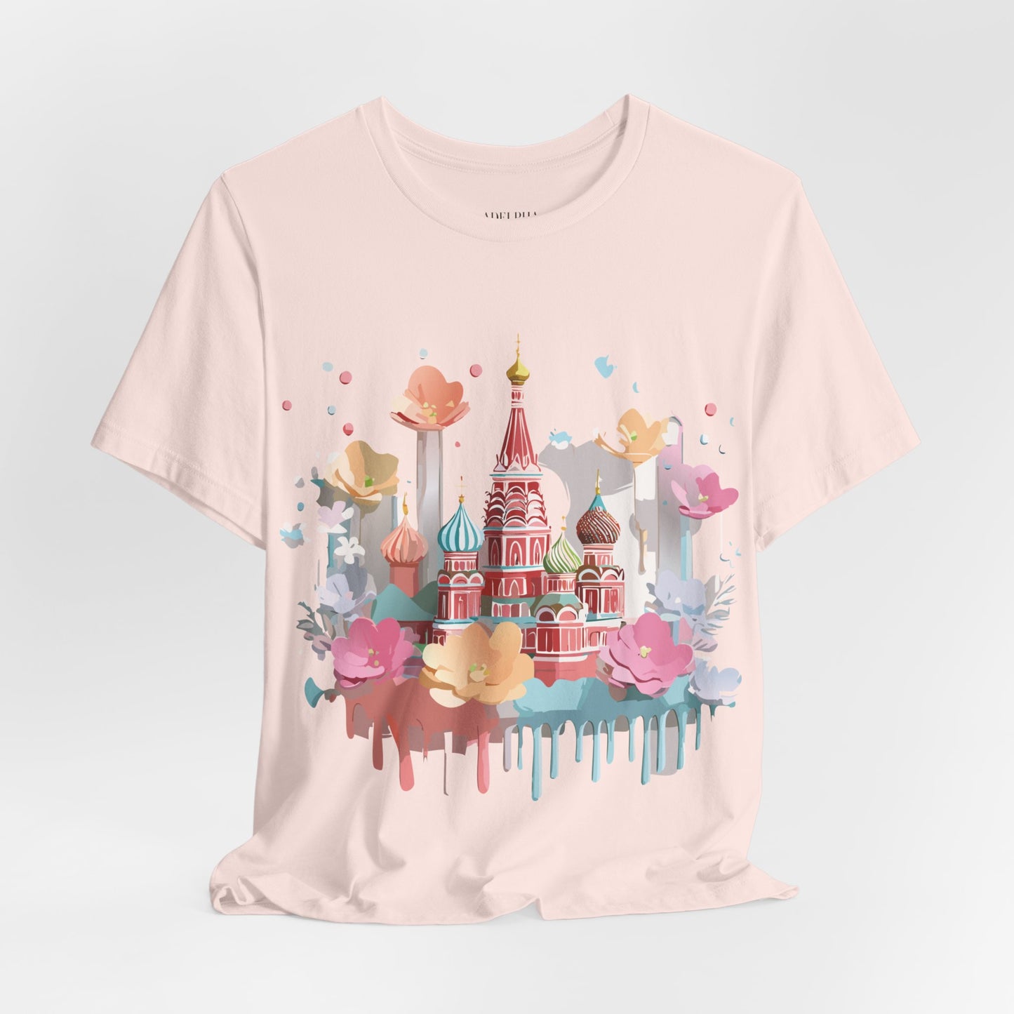 Natural Cotton Tee Shirt - Beautiful Places Collection - Moscow Printify
