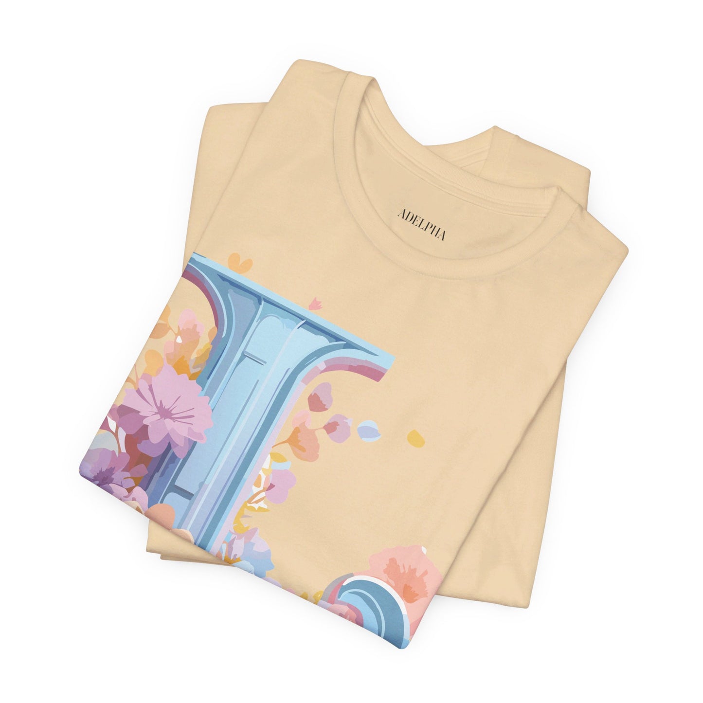 Natural Cotton Tee Shirt - Letters Collection - L Printify