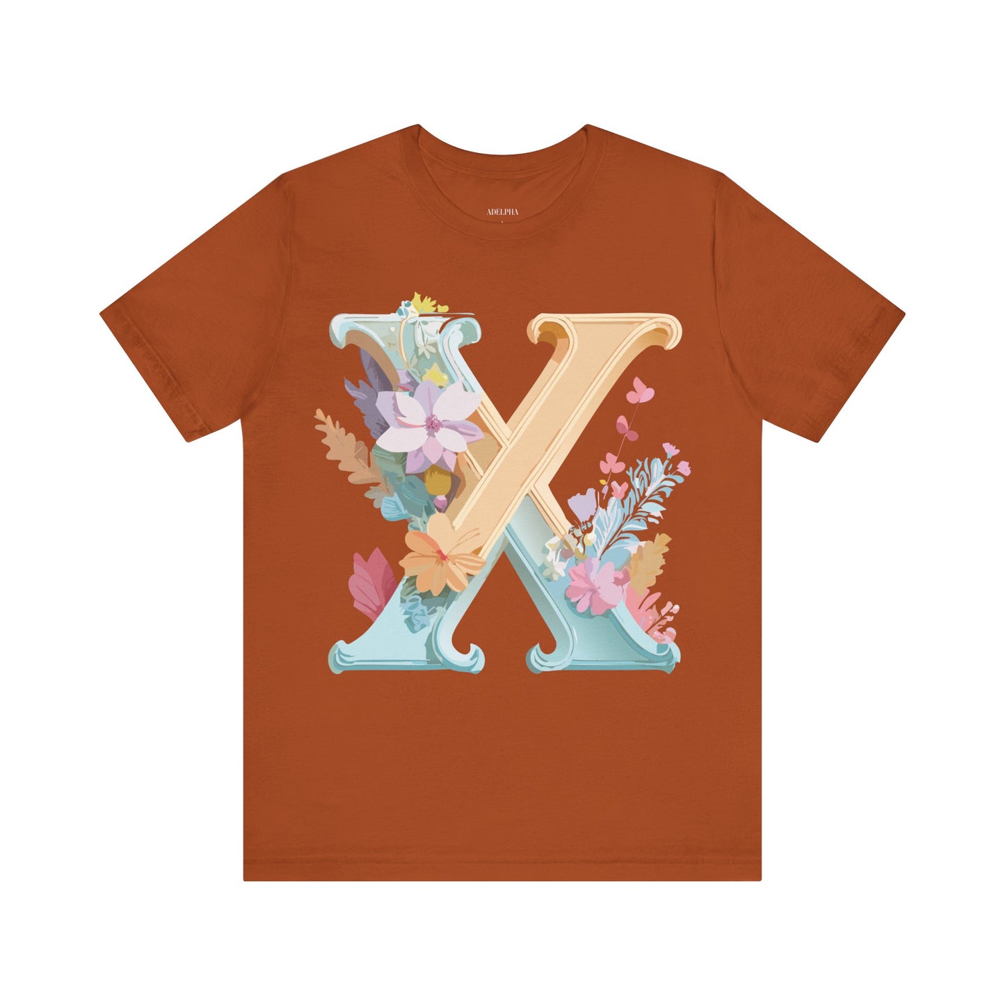 Natural Cotton Tee Shirt - Letters Collection - X Printify