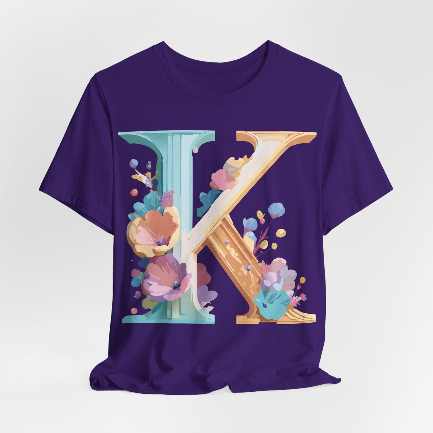 Natural Cotton Tee Shirt - Letters Collection - K Printify