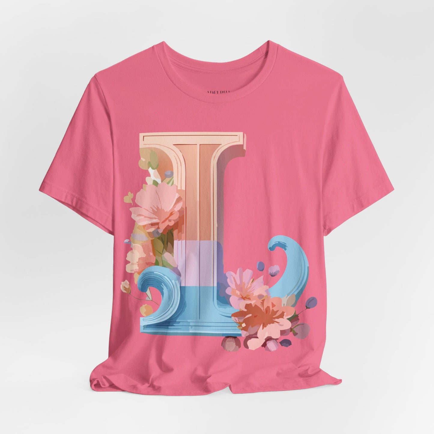 Natural Cotton Tee Shirt - Letters Collection - L Printify