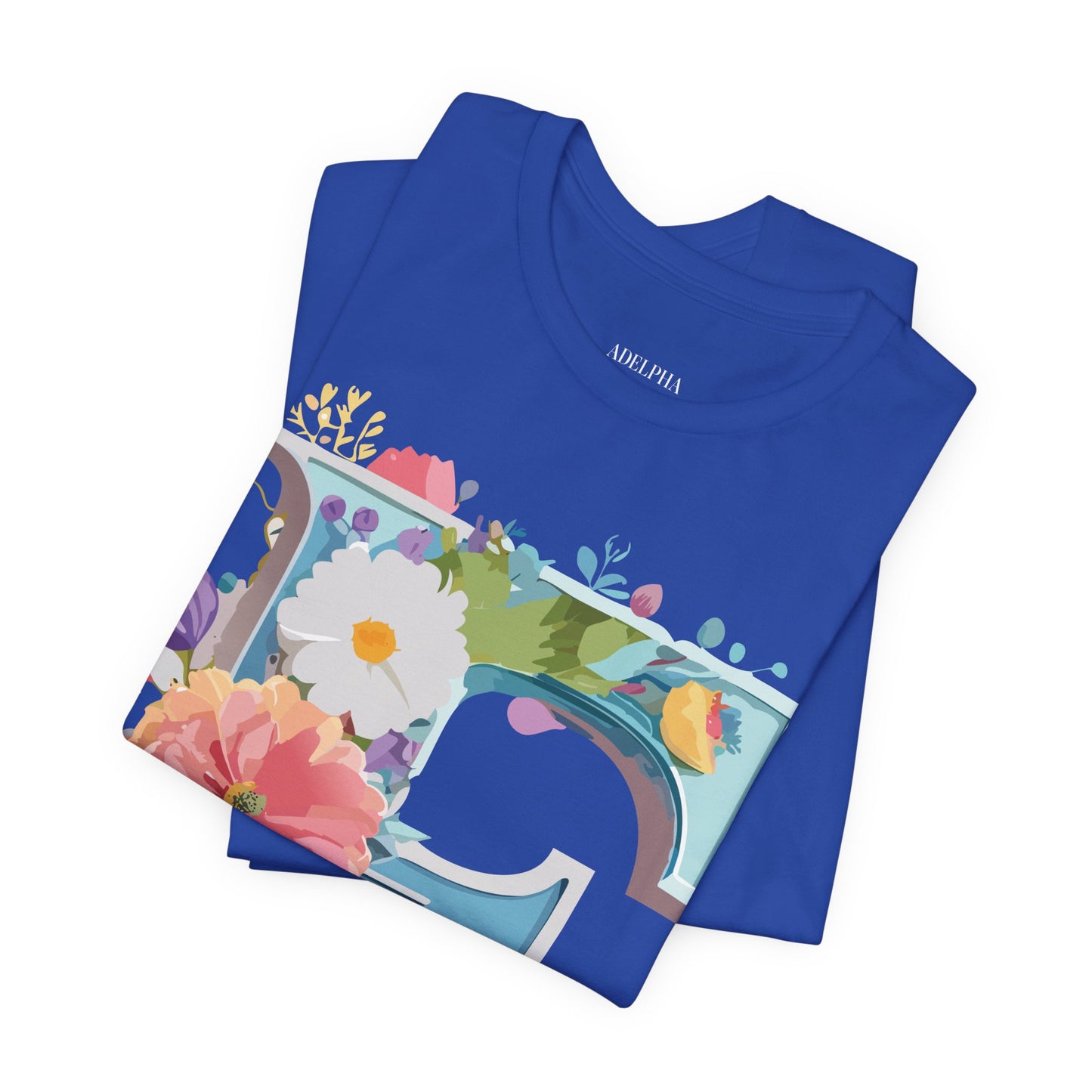 Natural Cotton Tee Shirt - Letters Collection - F Printify