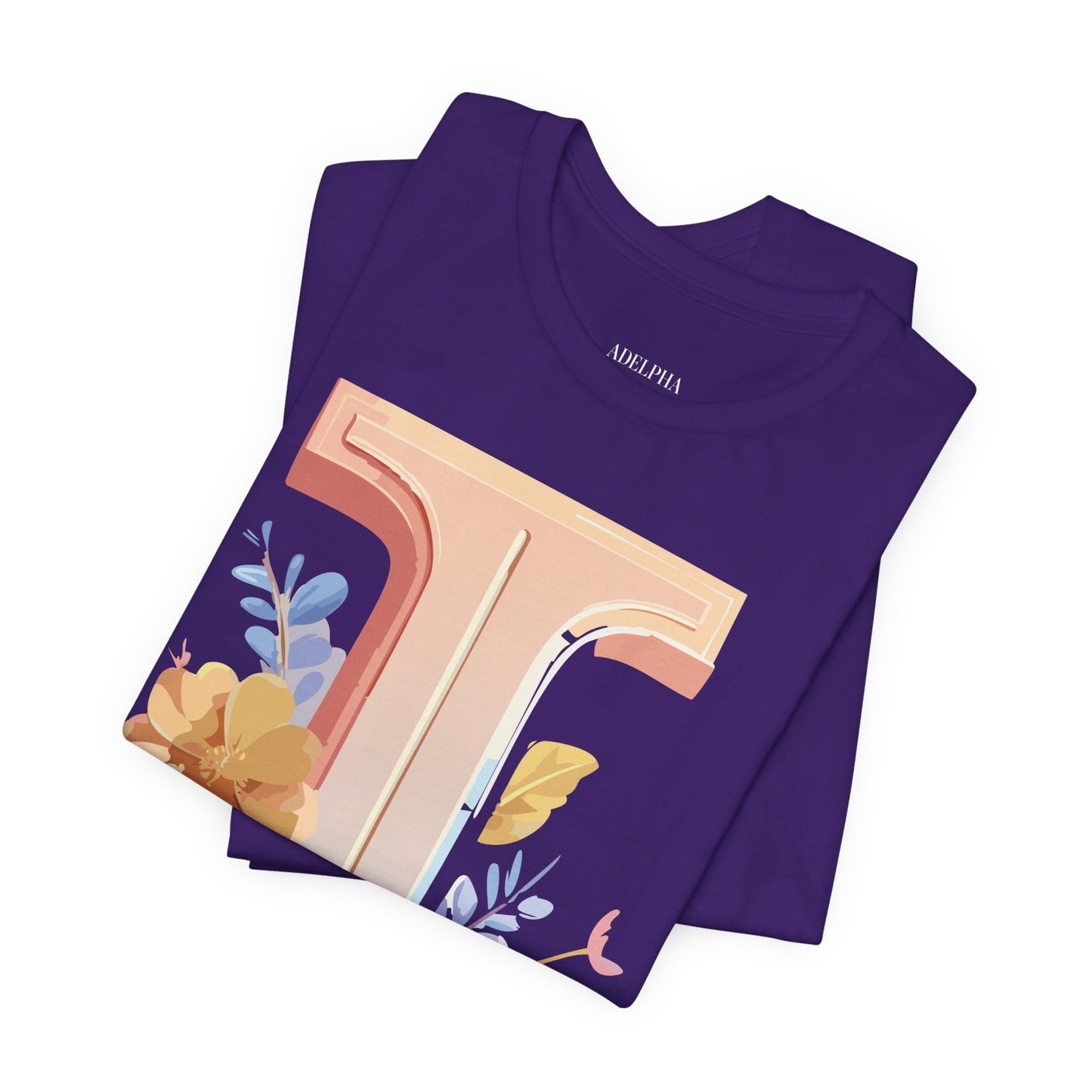 Natural Cotton Tee Shirt - Letters Collection - I Printify