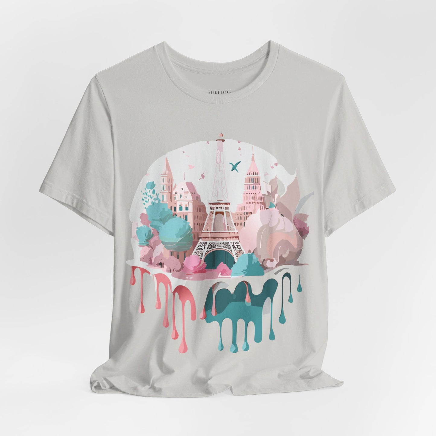 Natural Cotton Tee Shirt - Beautiful Places Collection - Paris Printify
