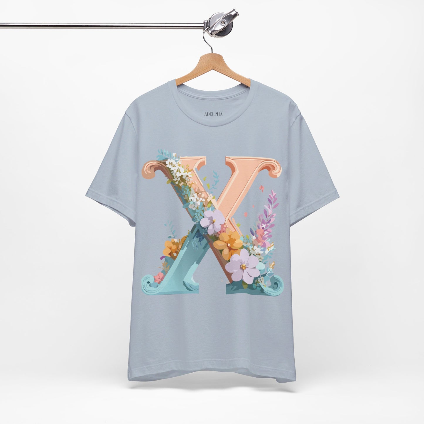 Natural Cotton Tee Shirt - Letters Collection - X Printify