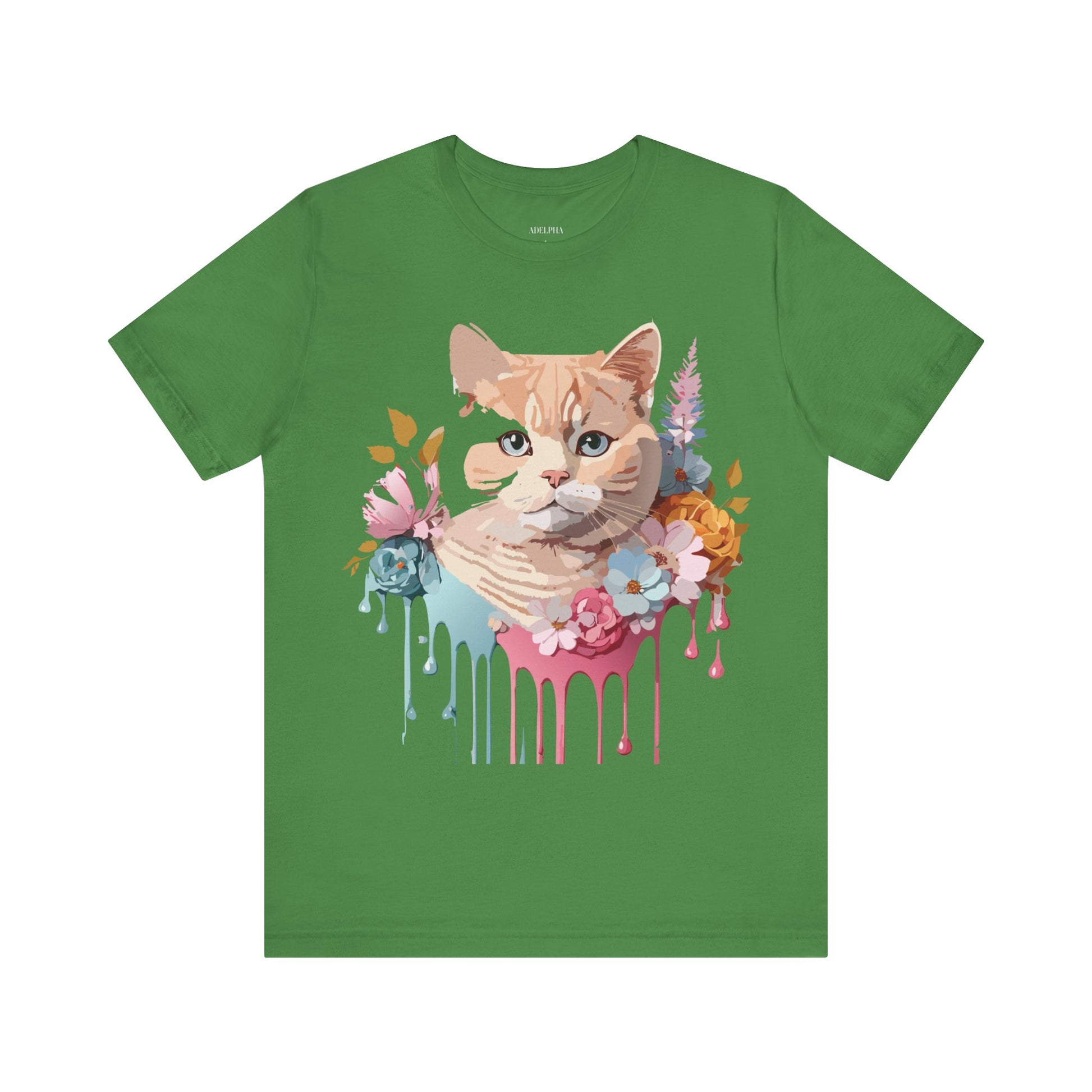 Natural Cotton Tee Shirt with Cat Printify