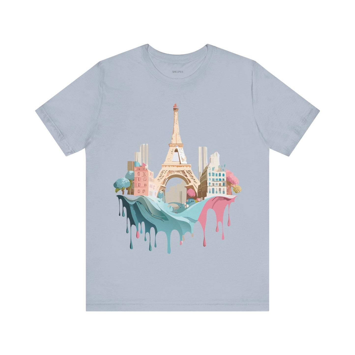 Natural Cotton Tee Shirt - Beautiful Places Collection - Paris Printify
