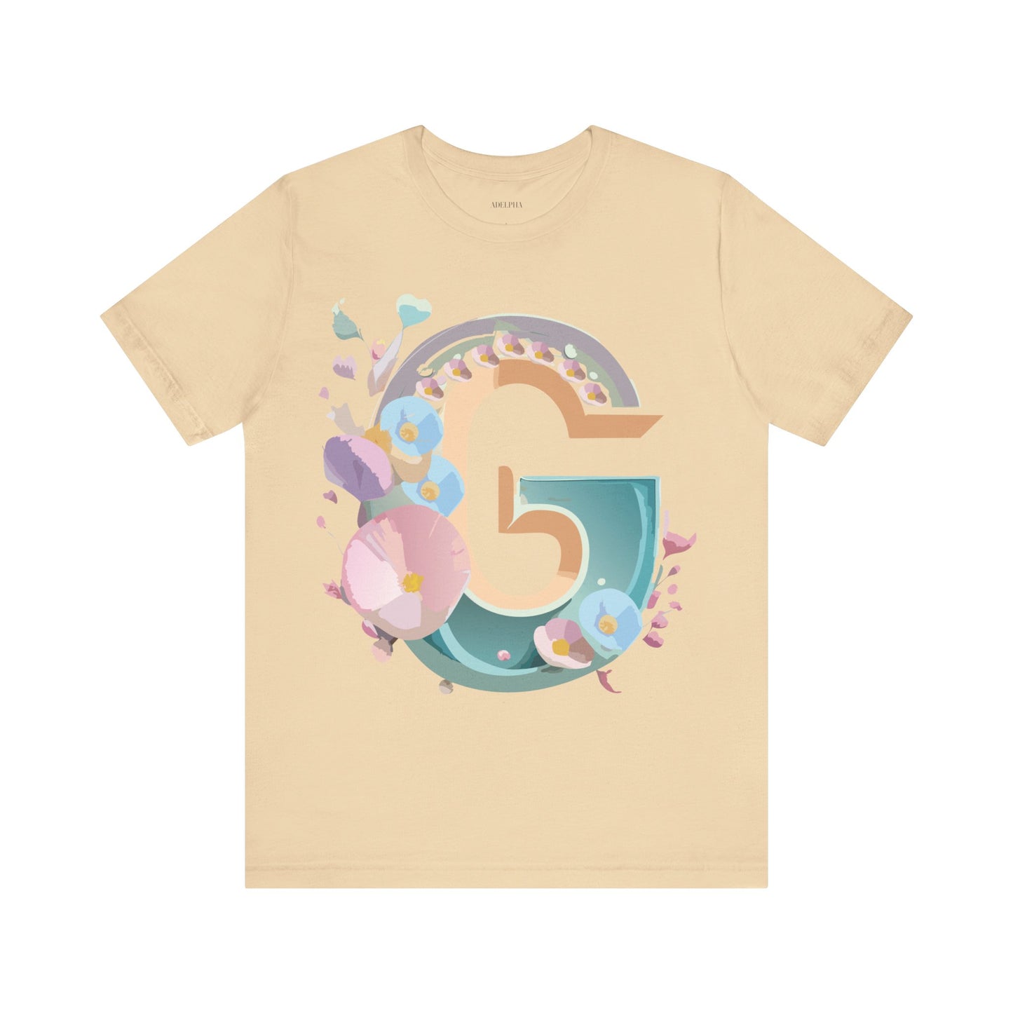 Natural Cotton Tee Shirt - Letters Collection - G Printify