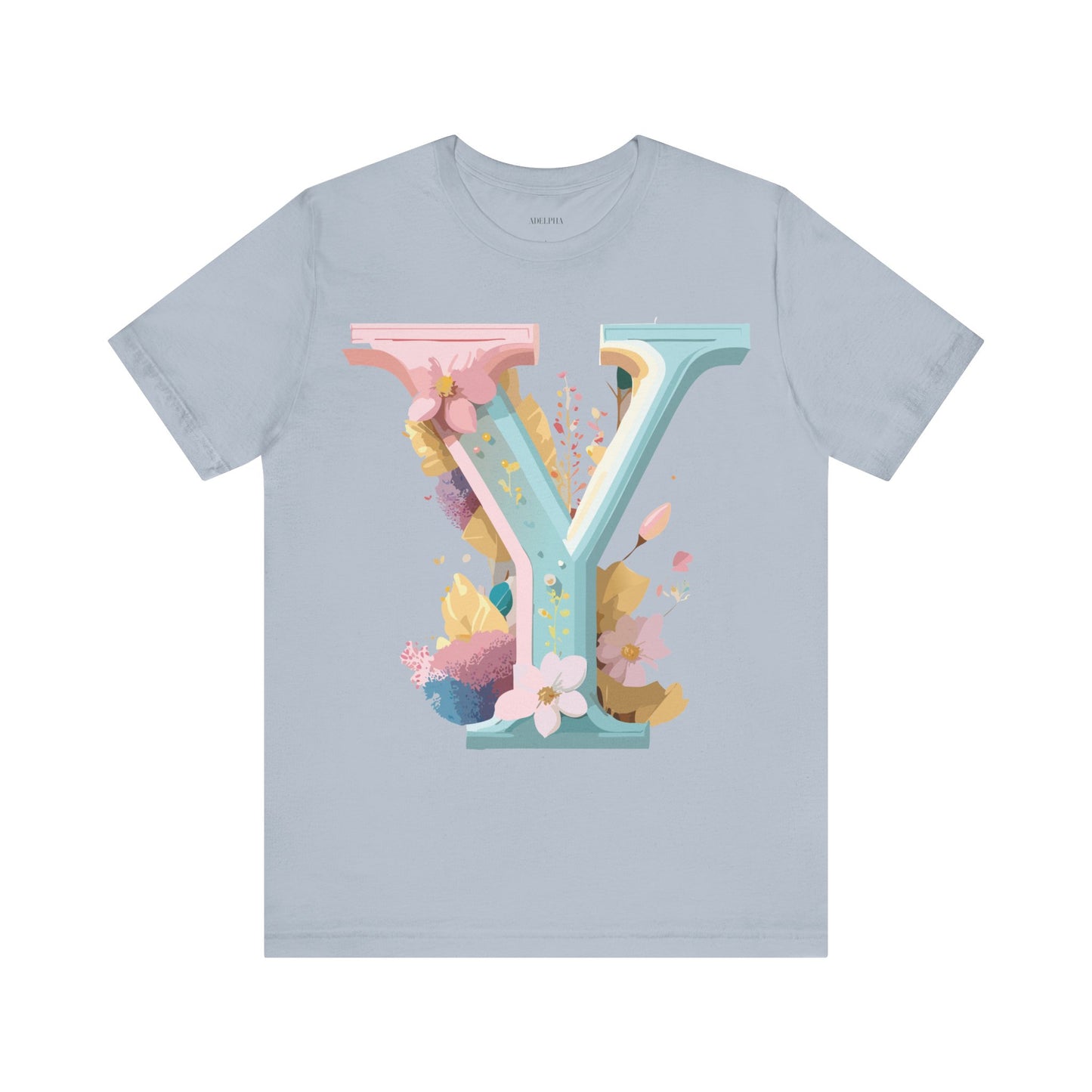 Natural Cotton Tee Shirt - Letters Collection - Y Printify