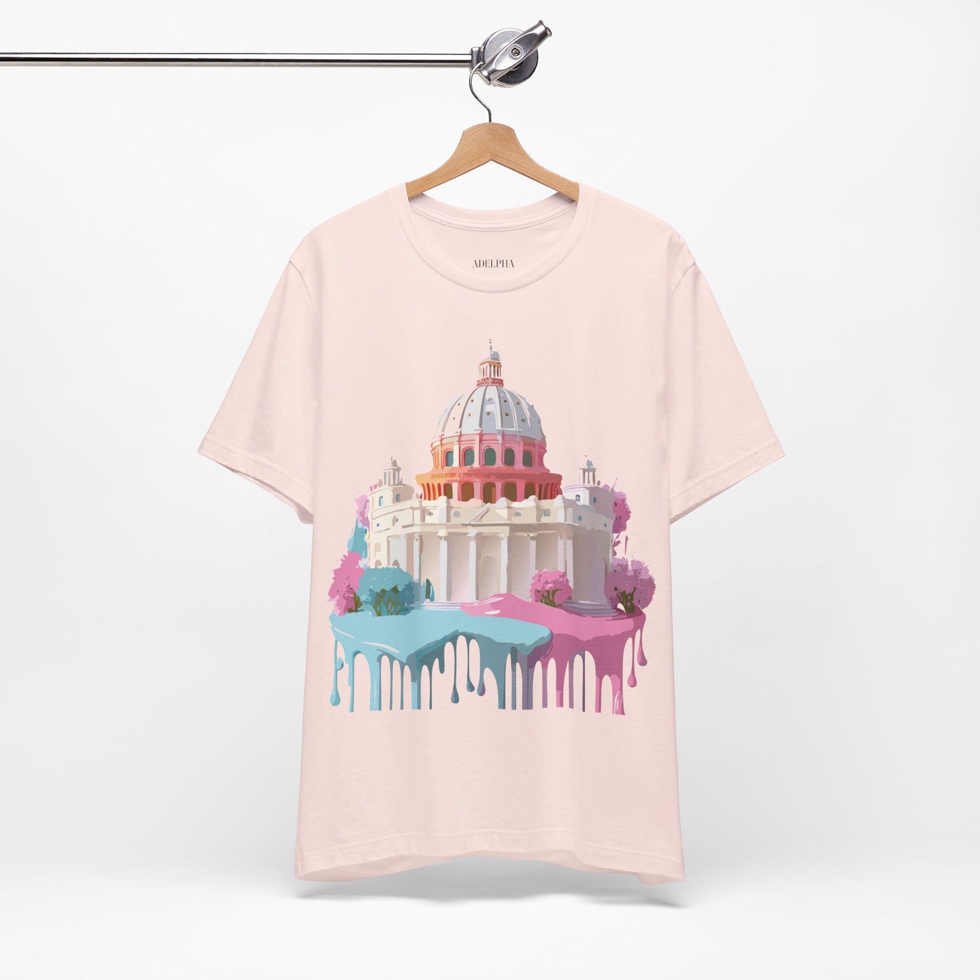 Natural Cotton Tee Shirt - Beautiful Places Collection - Rome Printify