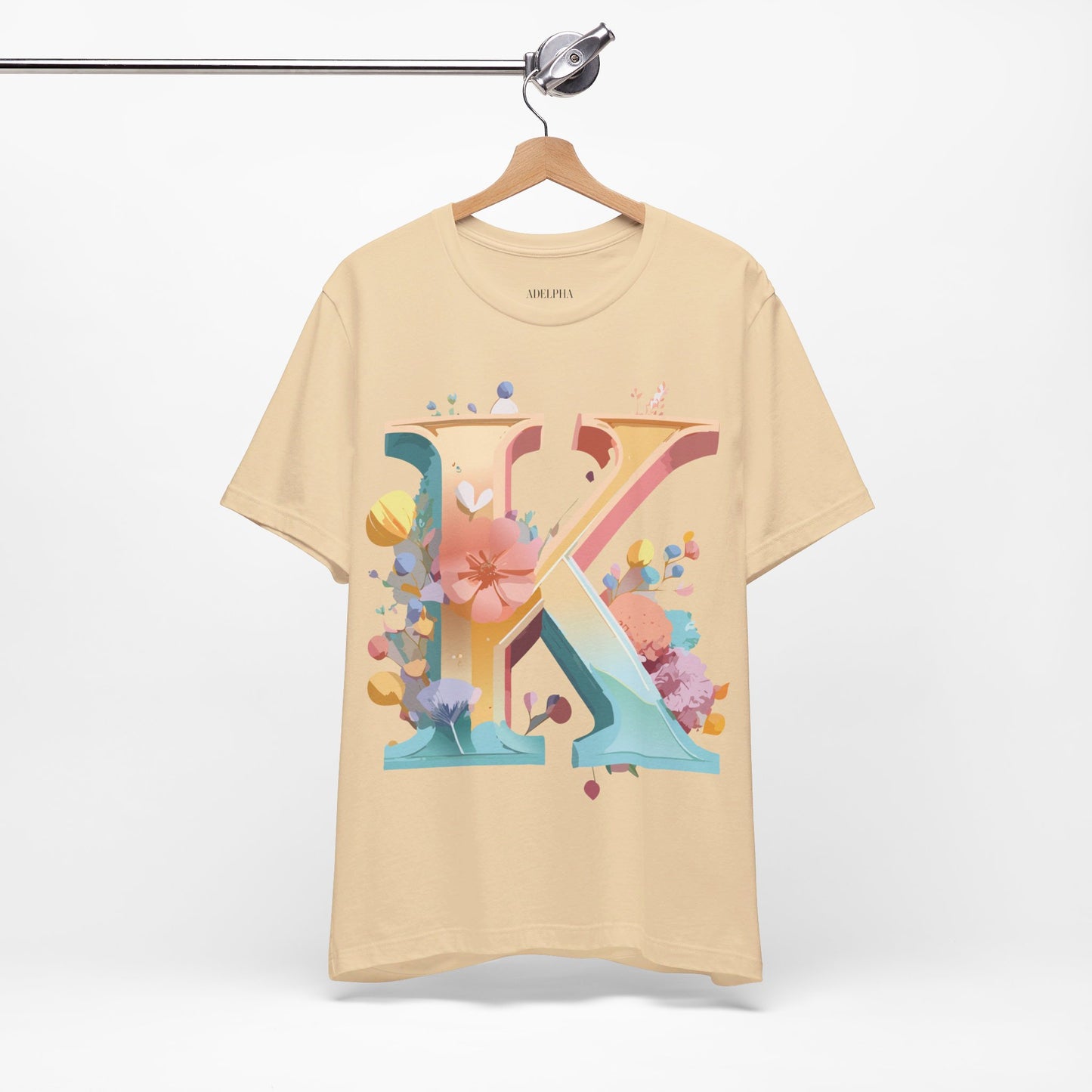 Natural Cotton Tee Shirt - Letters Collection - K Printify