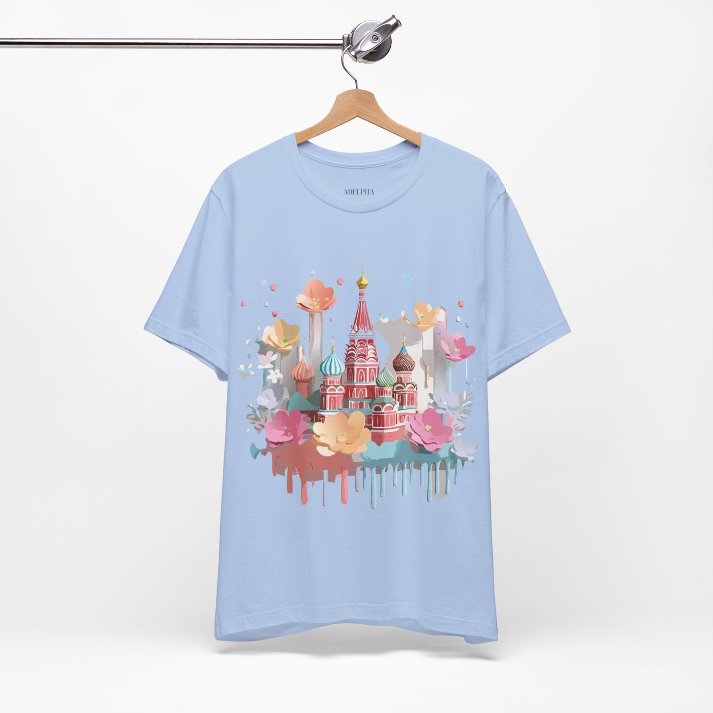 Natural Cotton Tee Shirt - Beautiful Places Collection - Moscow Printify