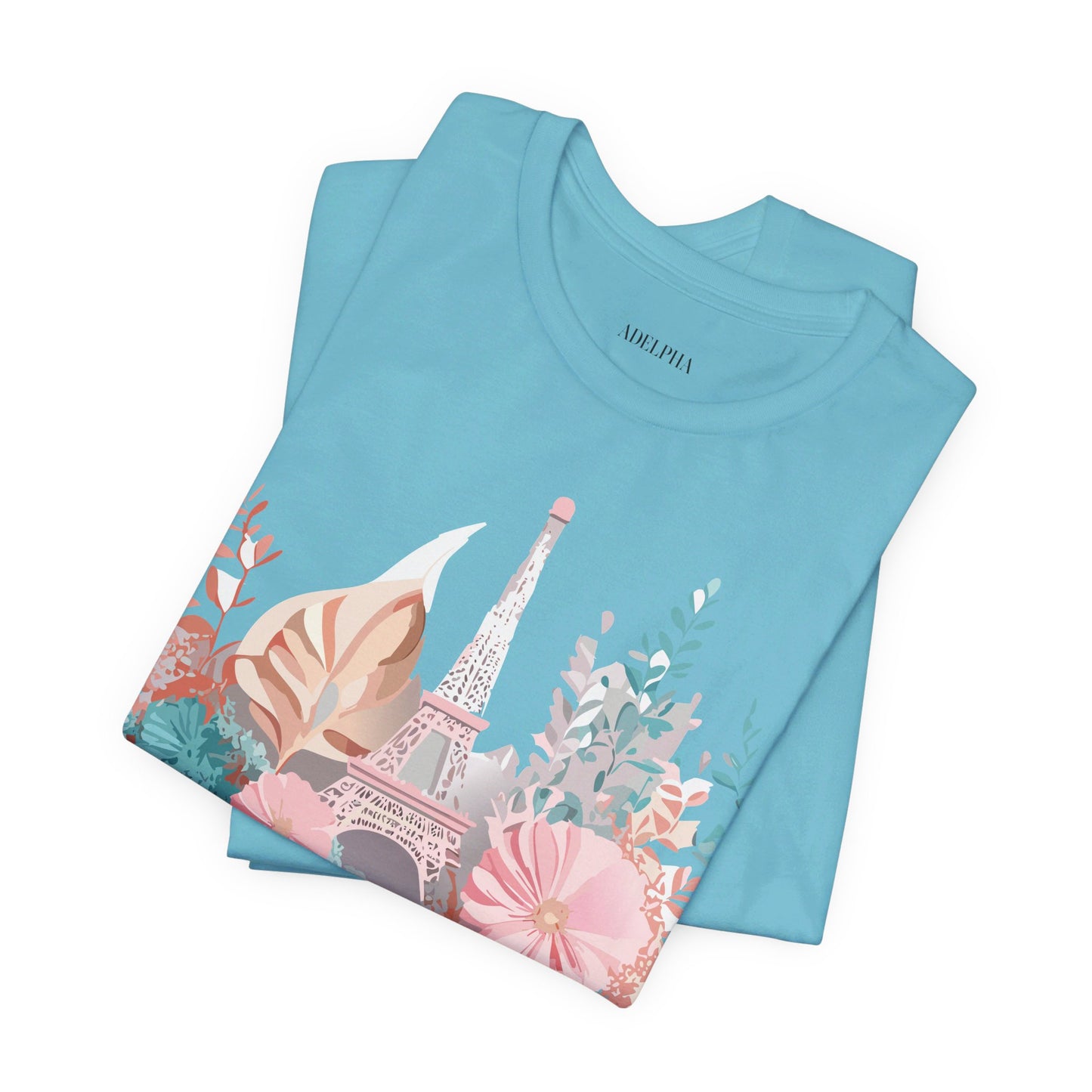 Natural Cotton Tee Shirt - Beautiful Places Collection - Paris Printify