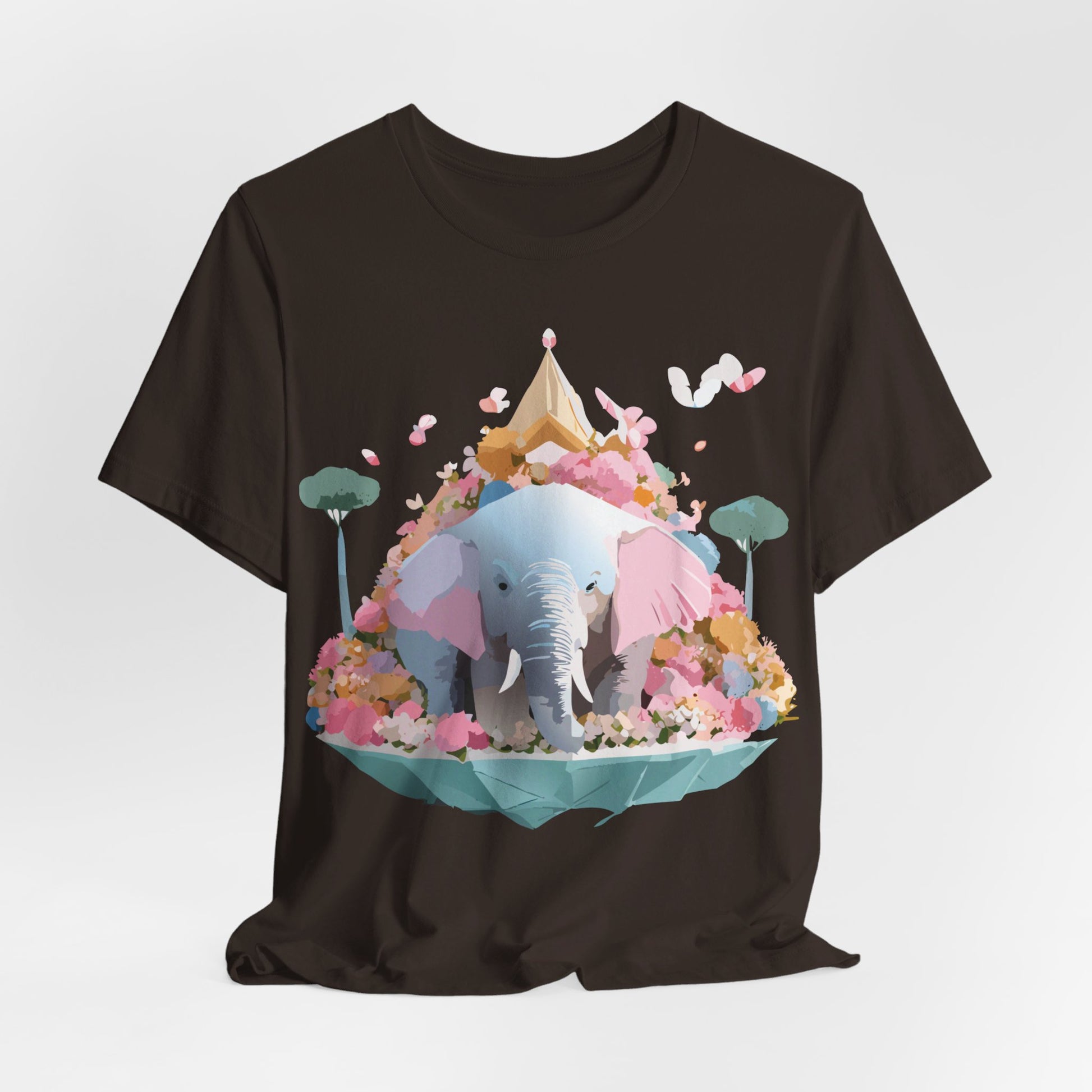 Natural Cotton Tee Shirt with Elephant Printify