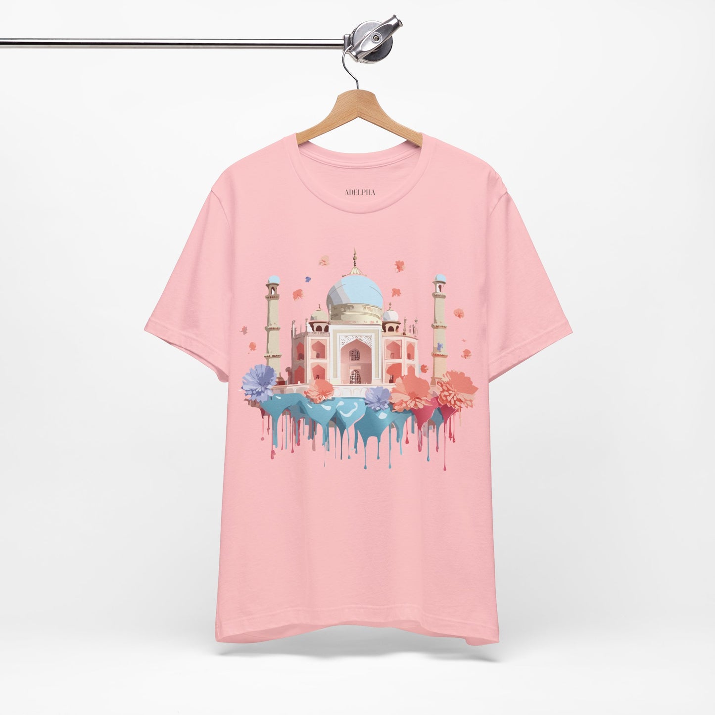 Natural Cotton Tee Shirt - Taj Mahal, India Printify