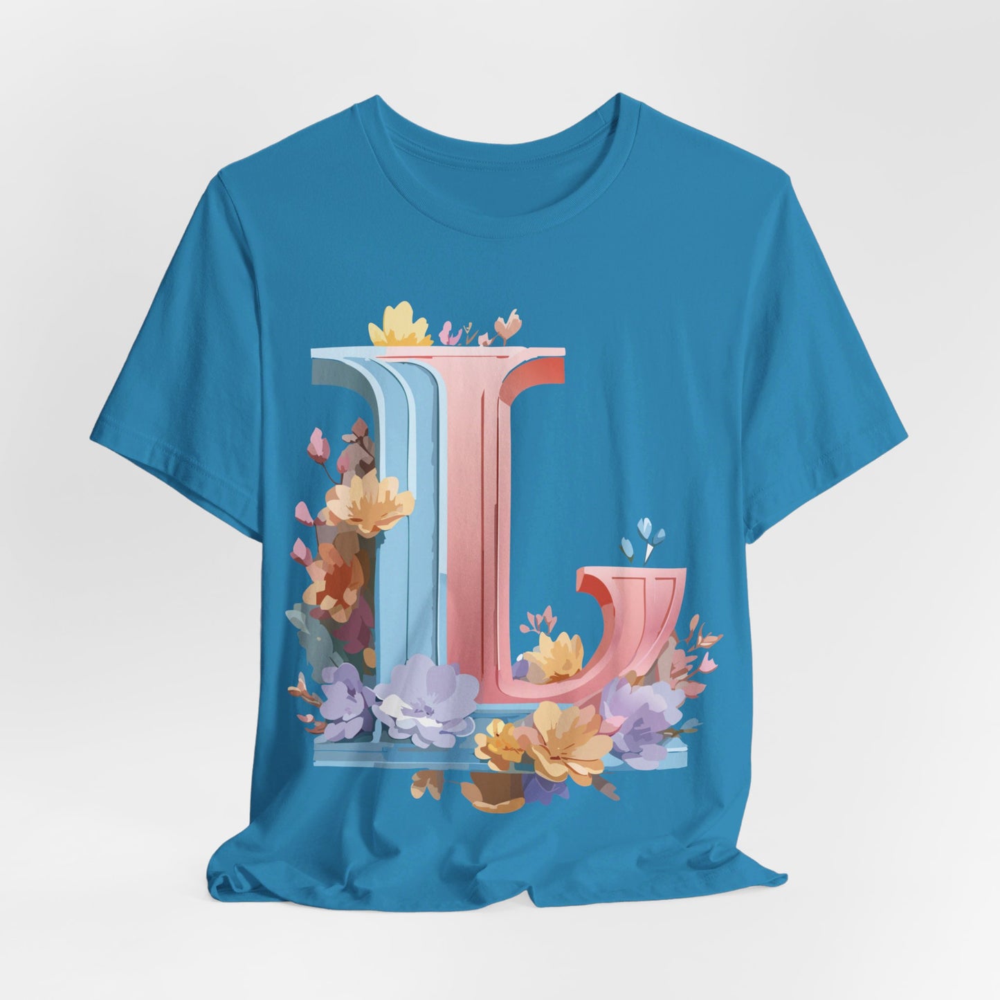 Natural Cotton Tee Shirt - Letters Collection - L Printify