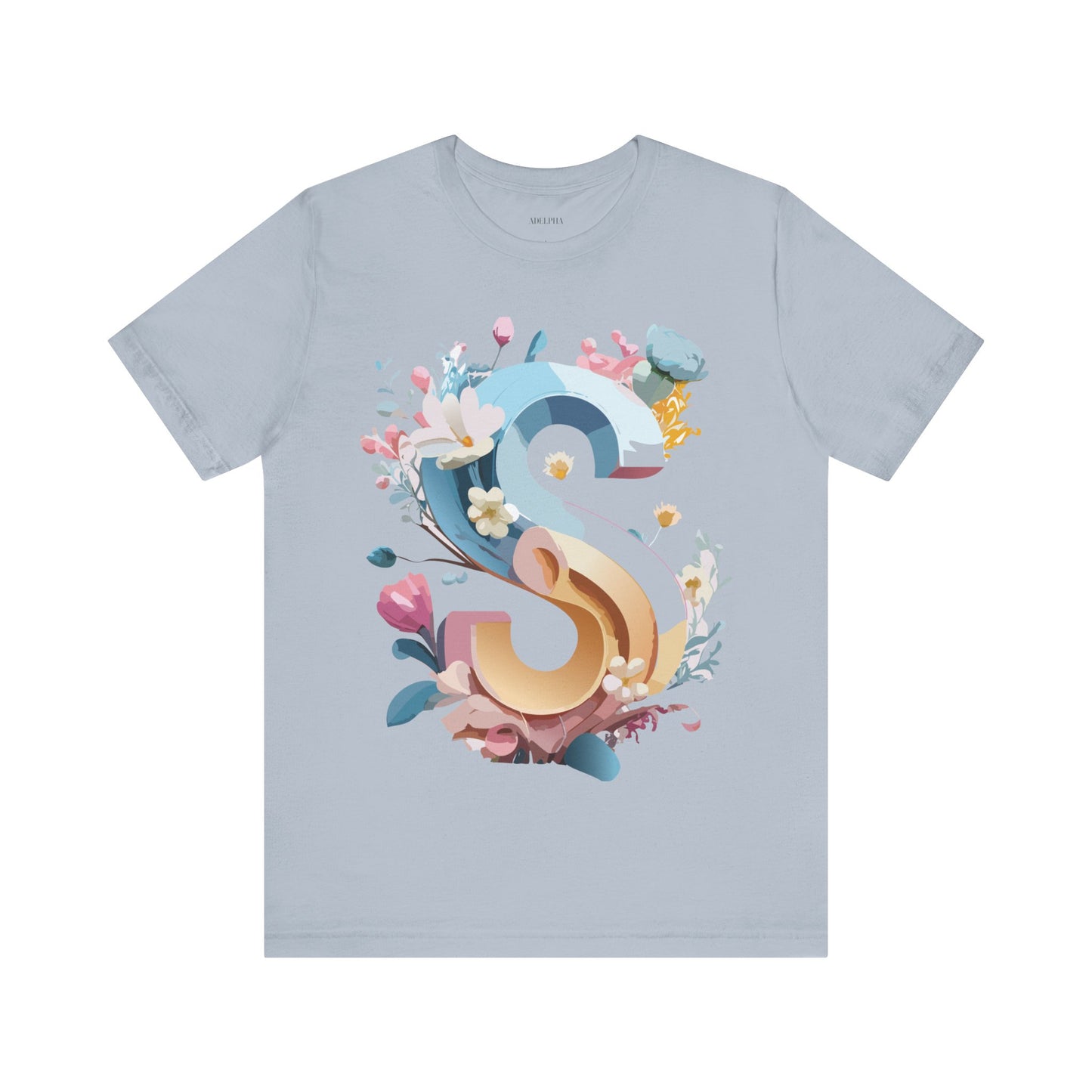 Natural Cotton Tee Shirt - Letters Collection - S Printify