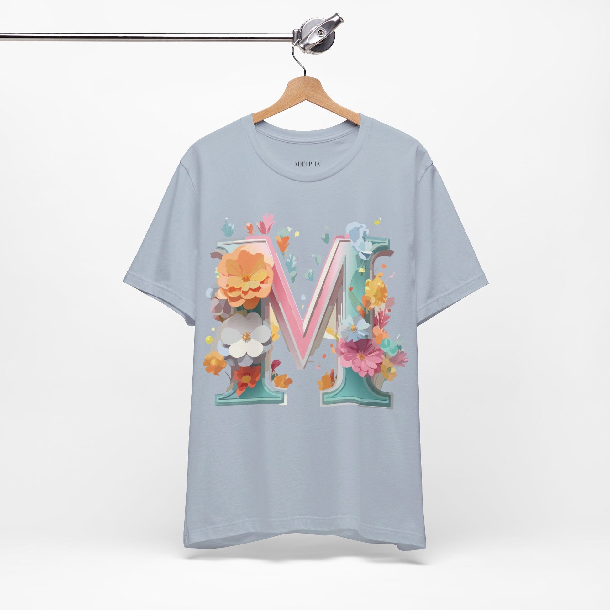 Natural Cotton Tee Shirt - Letters Collection - M Printify