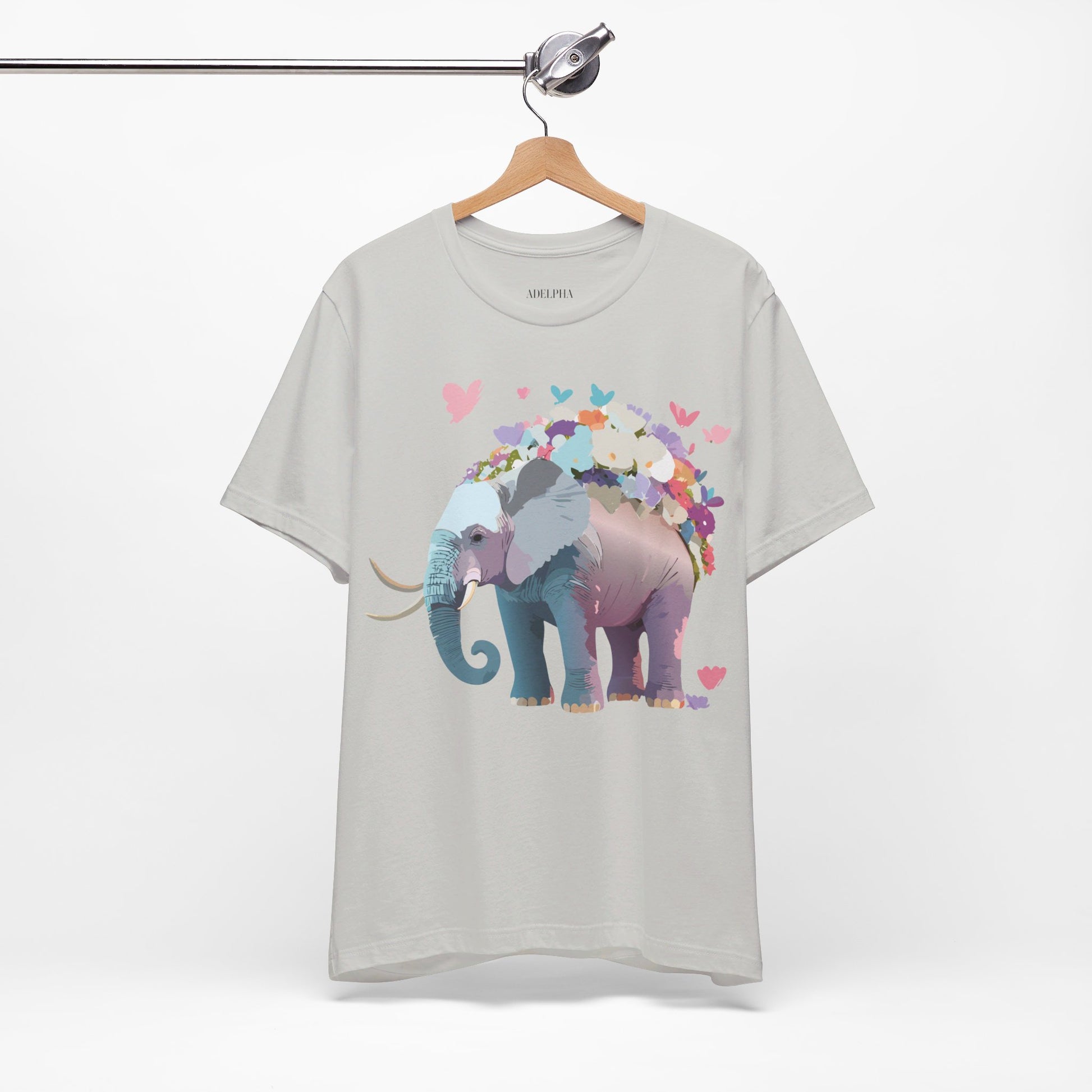 Natural Cotton Tee Shirt with Elephant Printify
