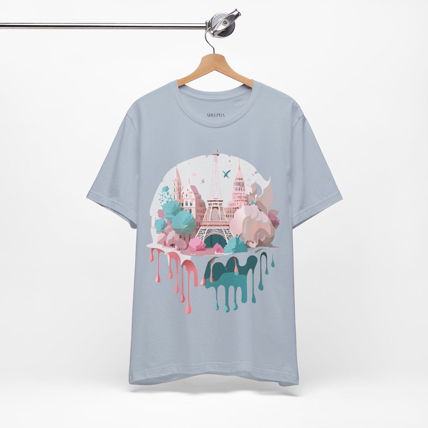 Natural Cotton Tee Shirt - Beautiful Places Collection - Paris Printify