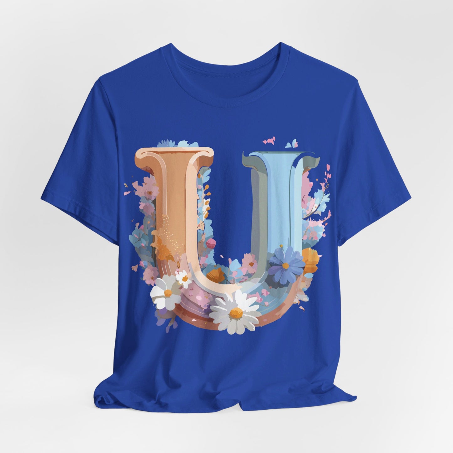 Natural Cotton Tee Shirt - Letters Collection - U Printify