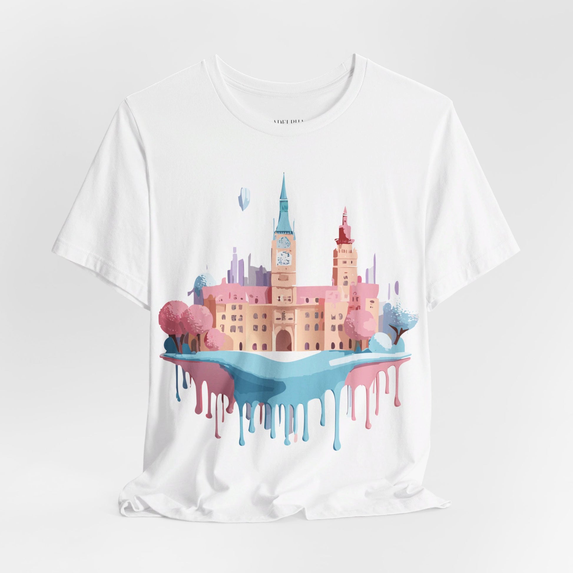 Natural Cotton Tee Shirt - Beautiful Places Collection - Prague Printify