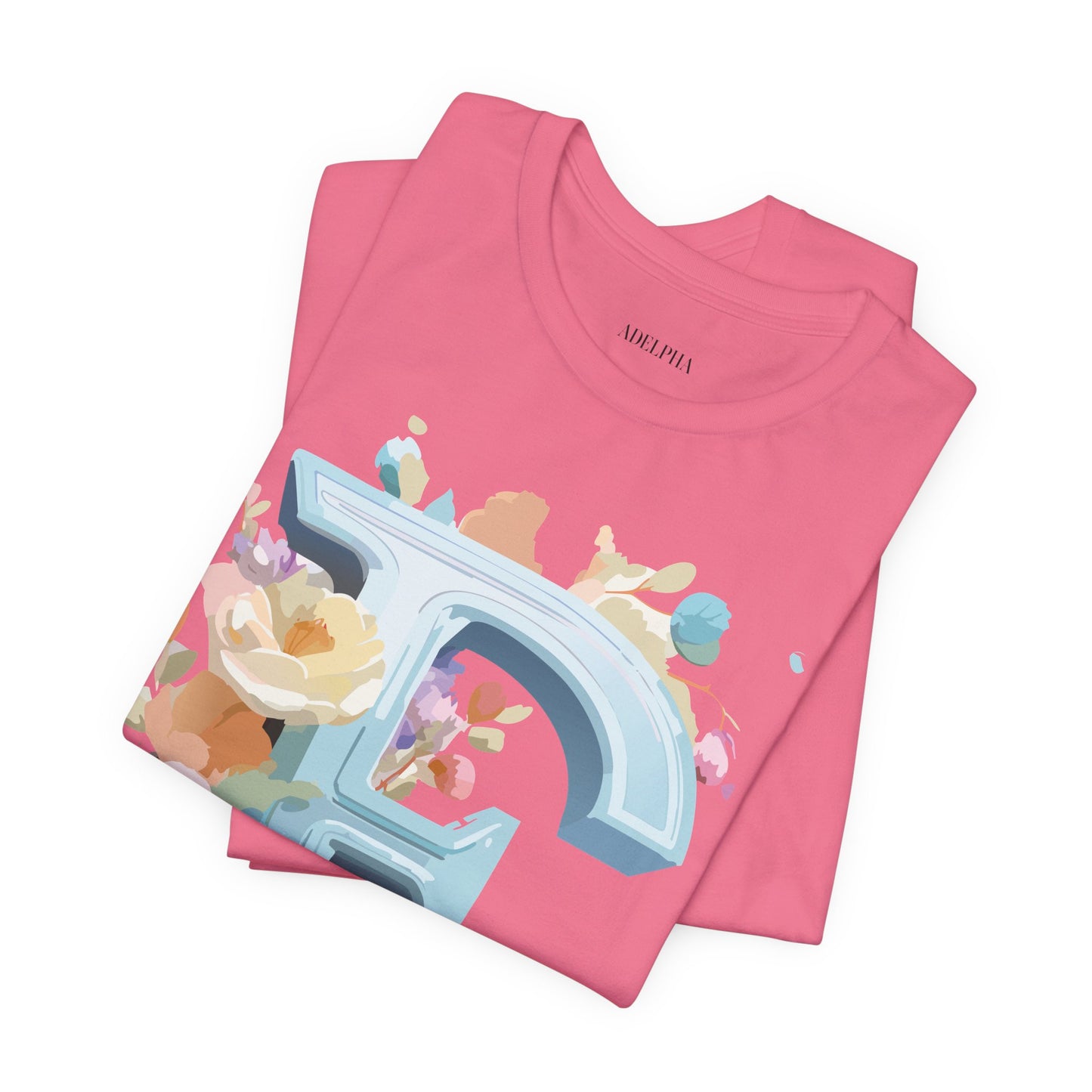 Natural Cotton Tee Shirt - Letters Collection - E Printify