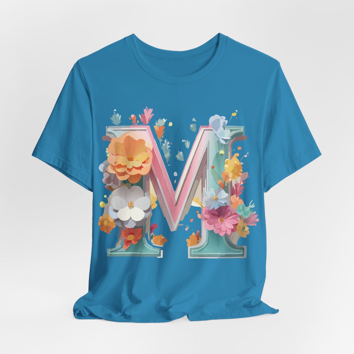 Natural Cotton Tee Shirt - Letters Collection - M Printify