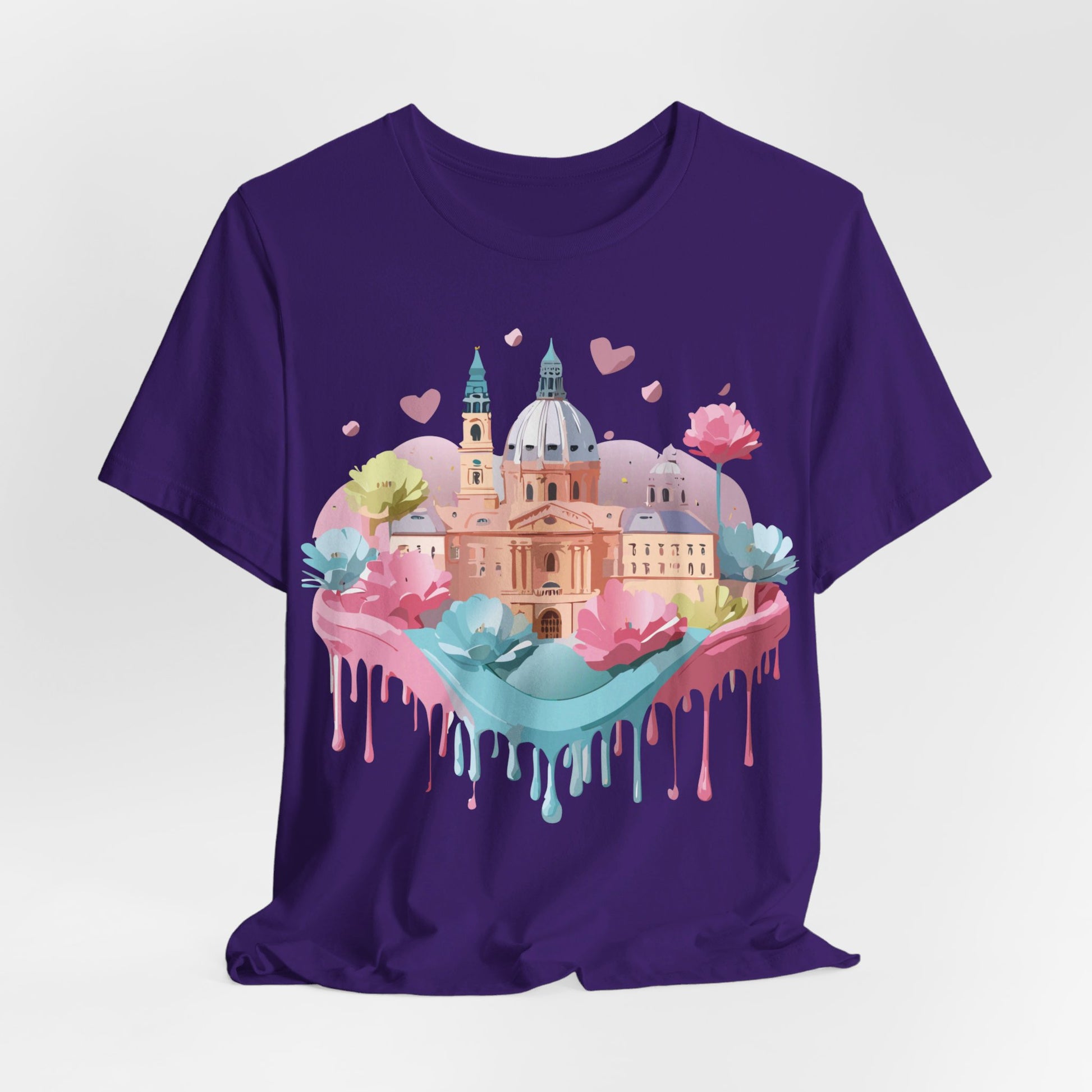 Natural Cotton Tee Shirt - Beautiful Places Collection - Prague Printify