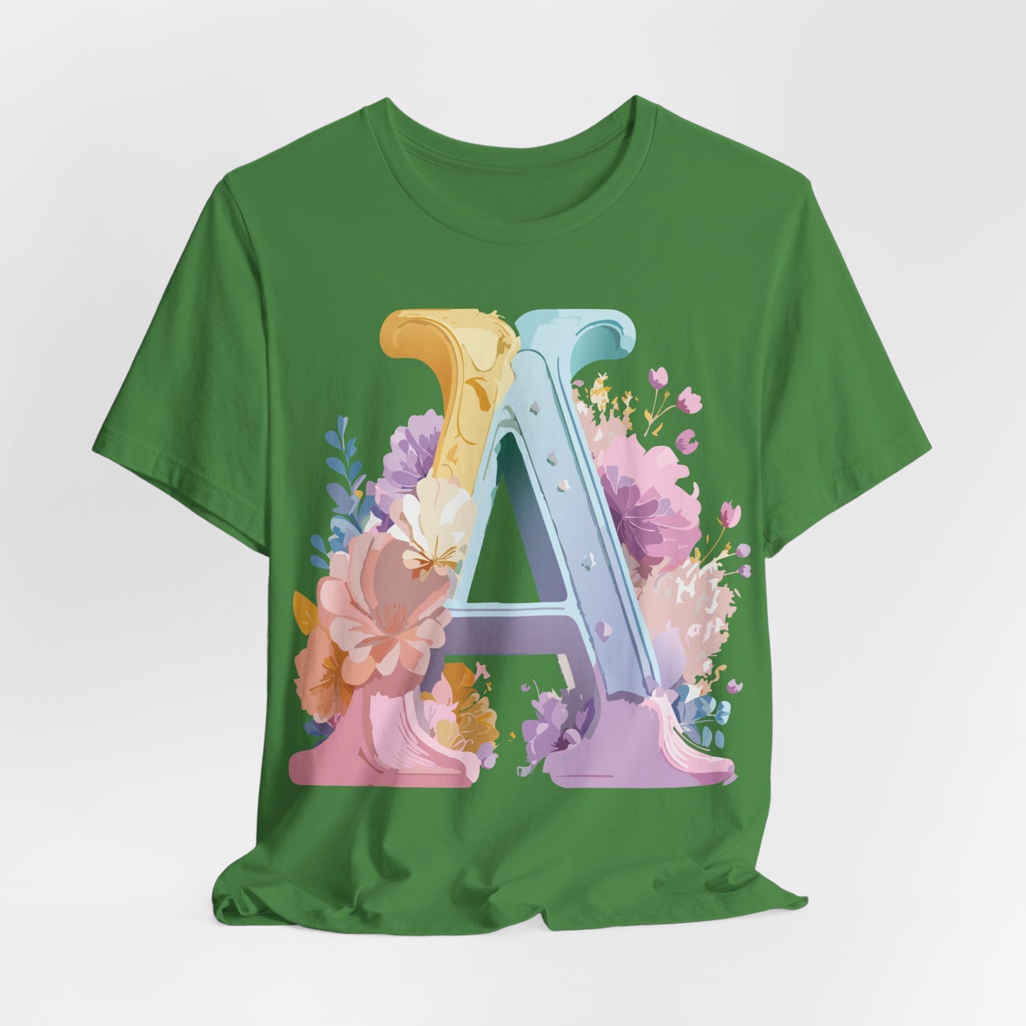 Natural Cotton Tee Shirt - Letters Collection - A Printify