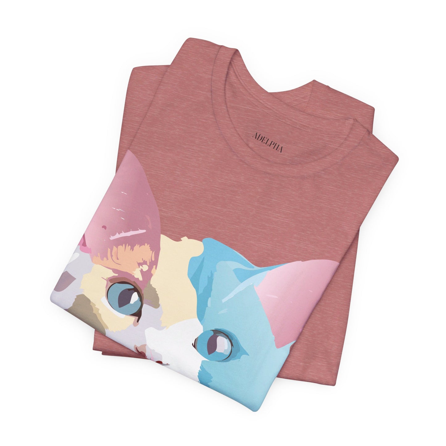 Natural Cotton Tee Shirt with Cat Printify