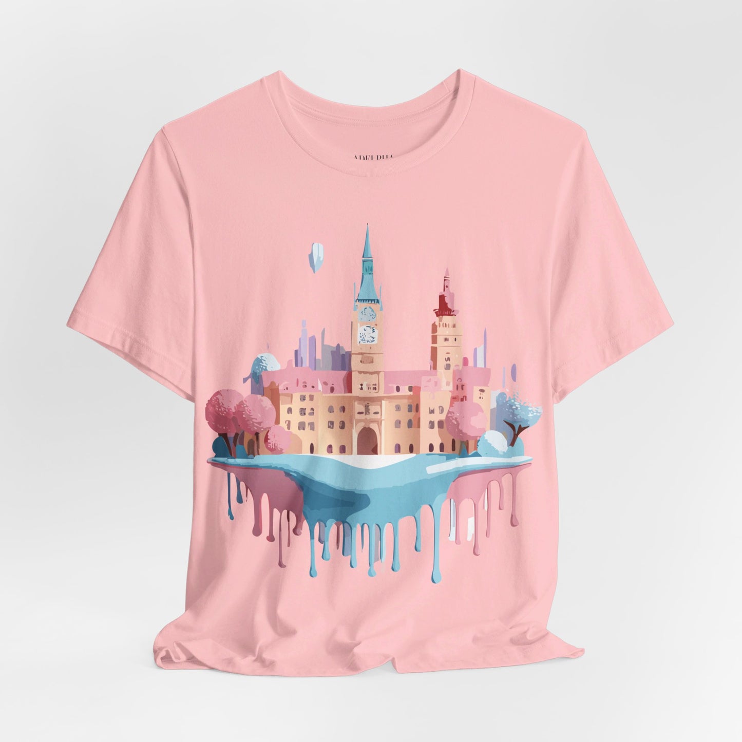 Natural Cotton Tee Shirt - Beautiful Places Collection - Prague Printify