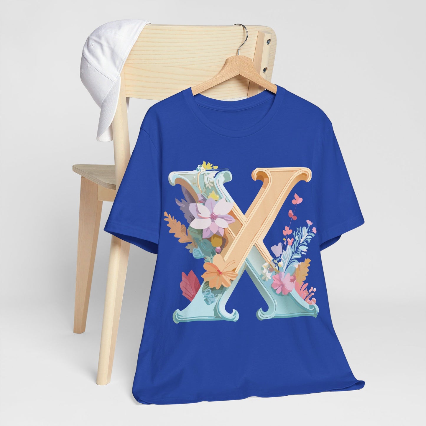 Natural Cotton Tee Shirt - Letters Collection - X Printify