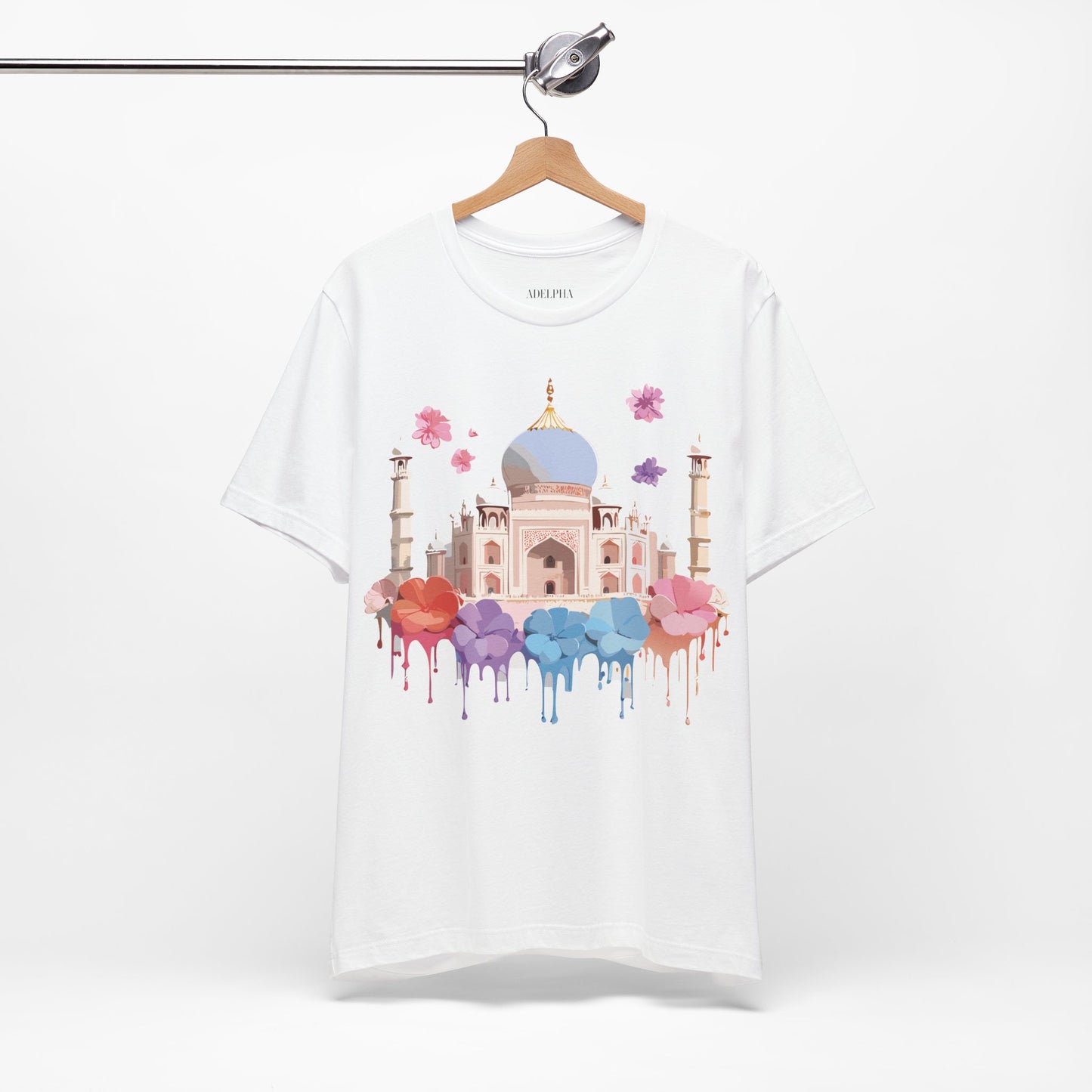 Natural Cotton Tee Shirt - Taj Mahal, India Printify