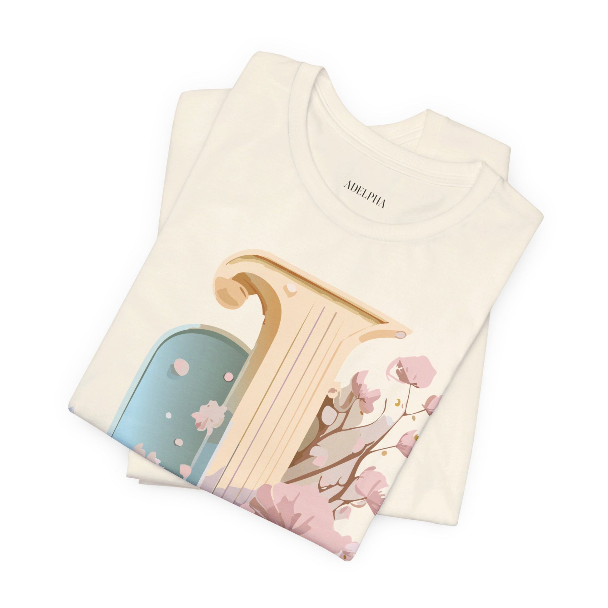 Natural Cotton Tee Shirt - Letters Collection - J Printify
