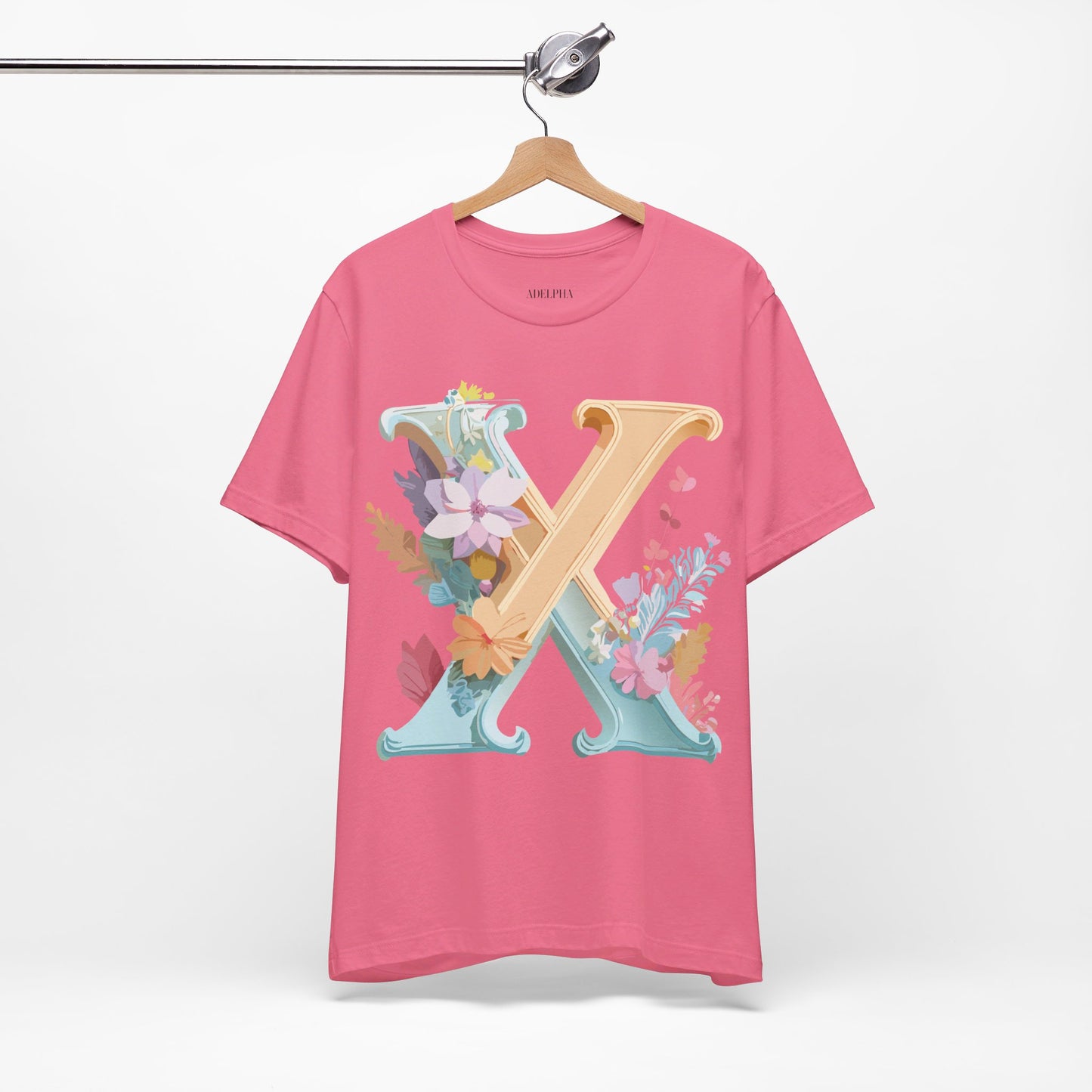 Natural Cotton Tee Shirt - Letters Collection - X Printify
