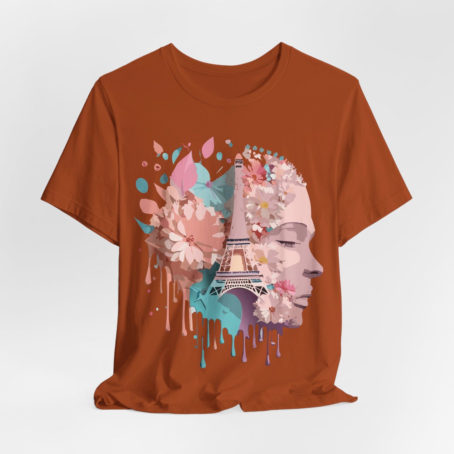 Natural Cotton Tee Shirt - Beautiful Places Collection - Paris Printify
