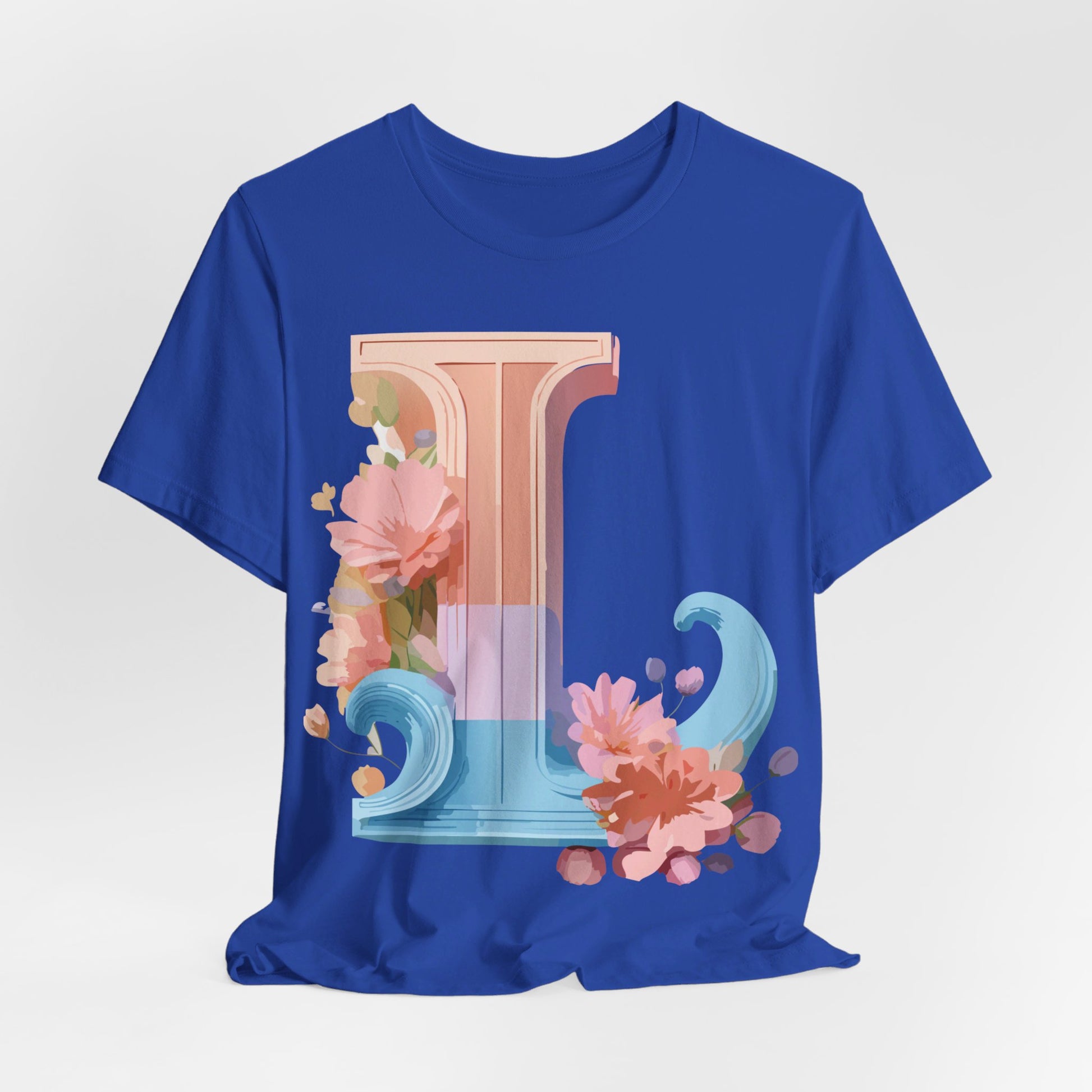 Natural Cotton Tee Shirt - Letters Collection - L Printify