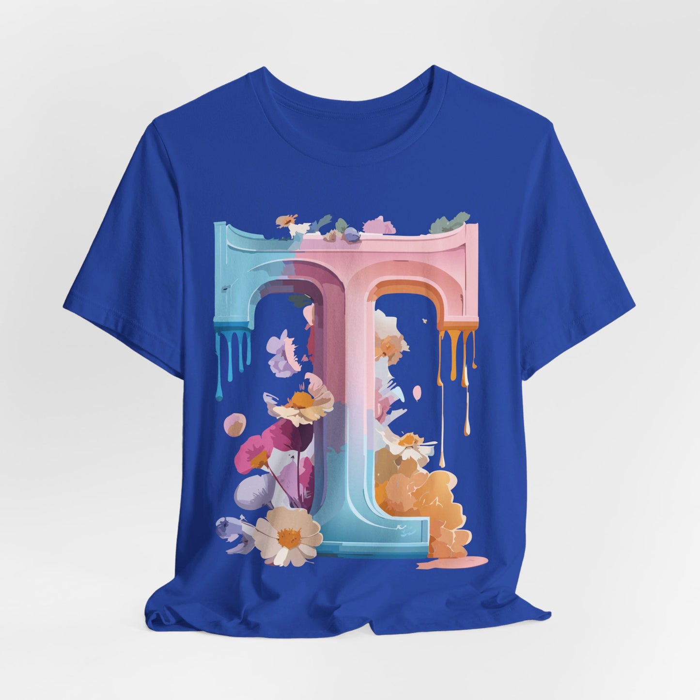 Natural Cotton Tee Shirt - Letters Collection - T Printify