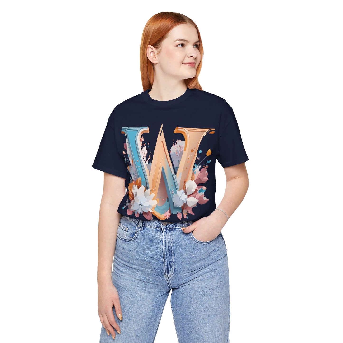 Natural Cotton Tee Shirt - Letters Collection - W Printify