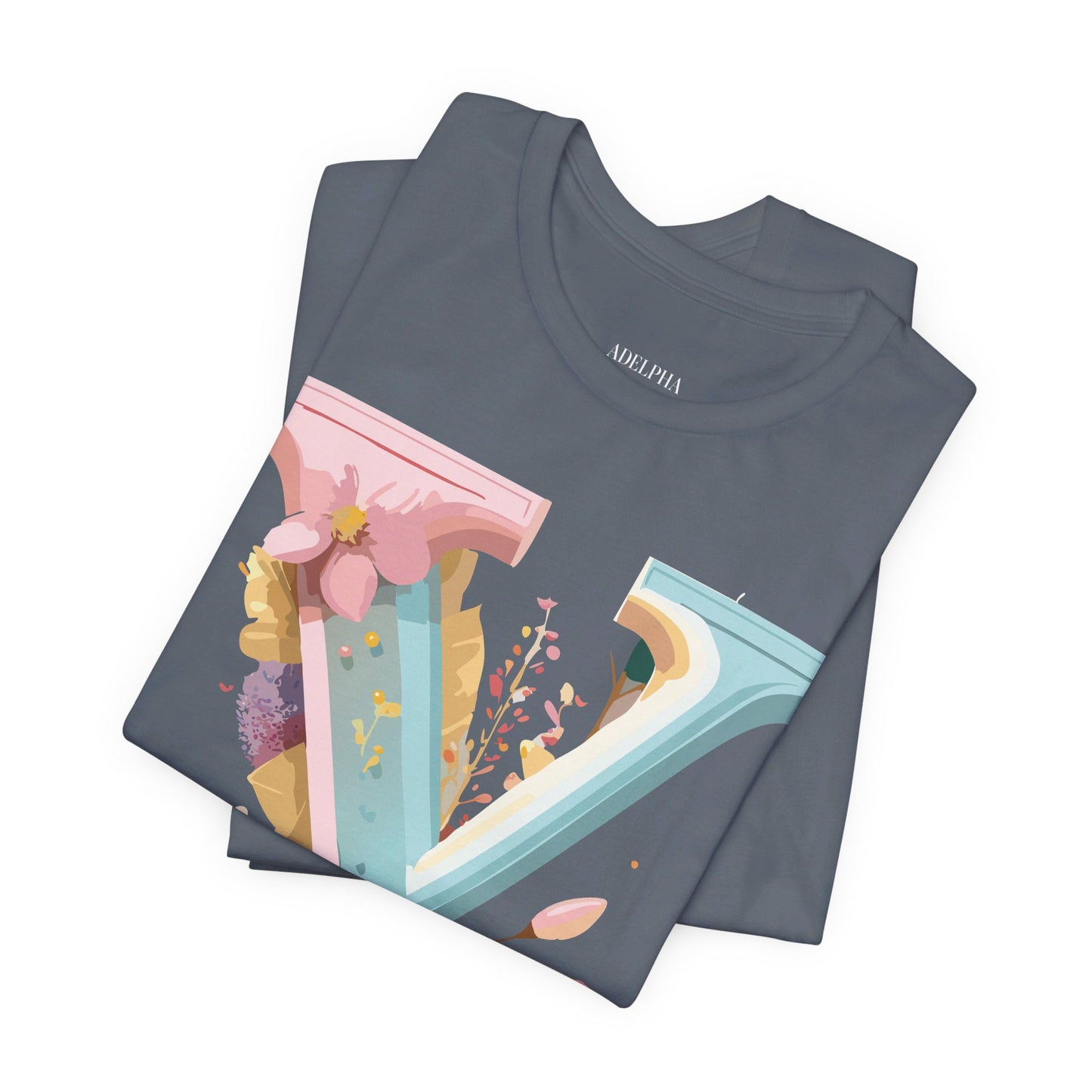 Natural Cotton Tee Shirt - Letters Collection - Y Printify