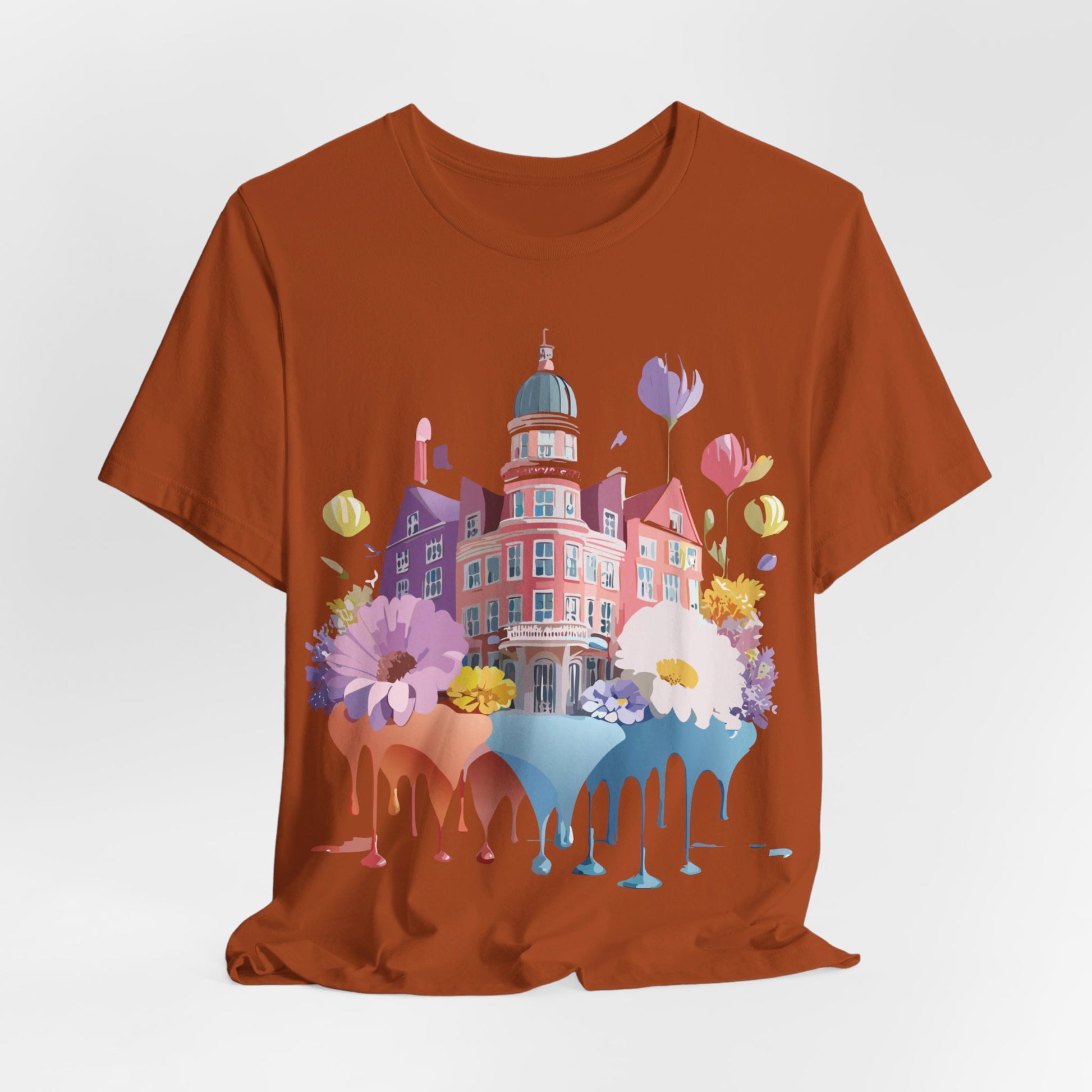 Natural Cotton Tee Shirt - Beautiful Places Collection - Amsterdam Printify