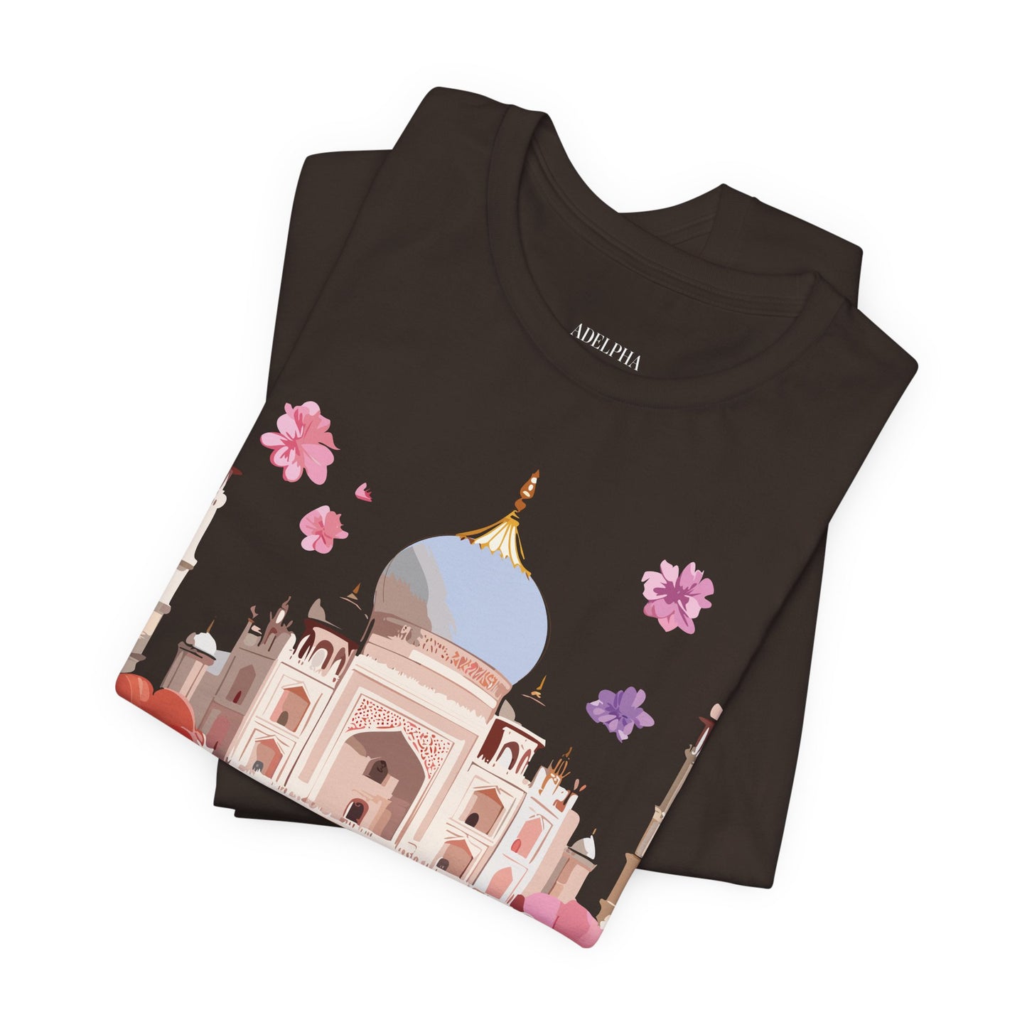 Natural Cotton Tee Shirt - Taj Mahal, India Printify