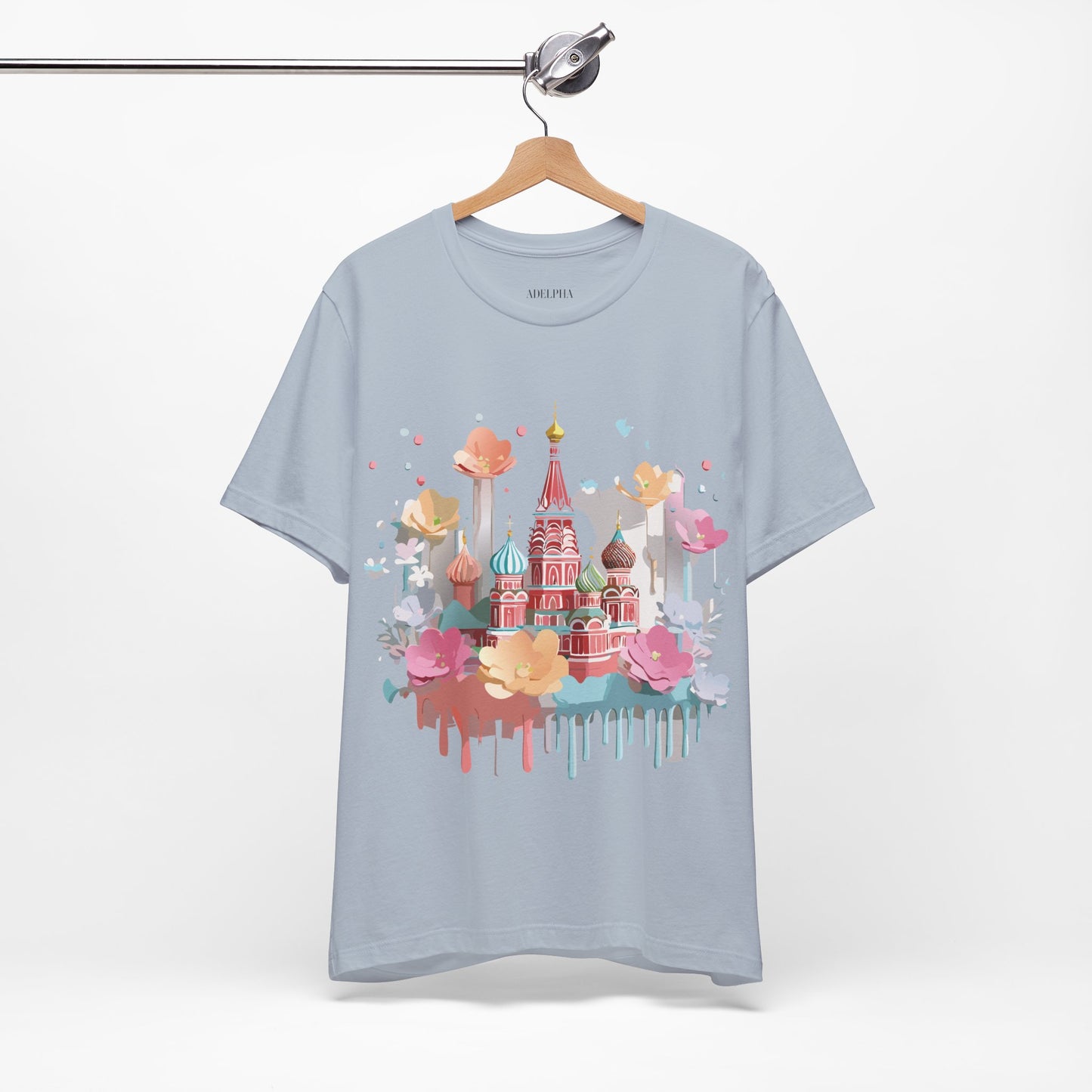 Natural Cotton Tee Shirt - Beautiful Places Collection - Moscow Printify