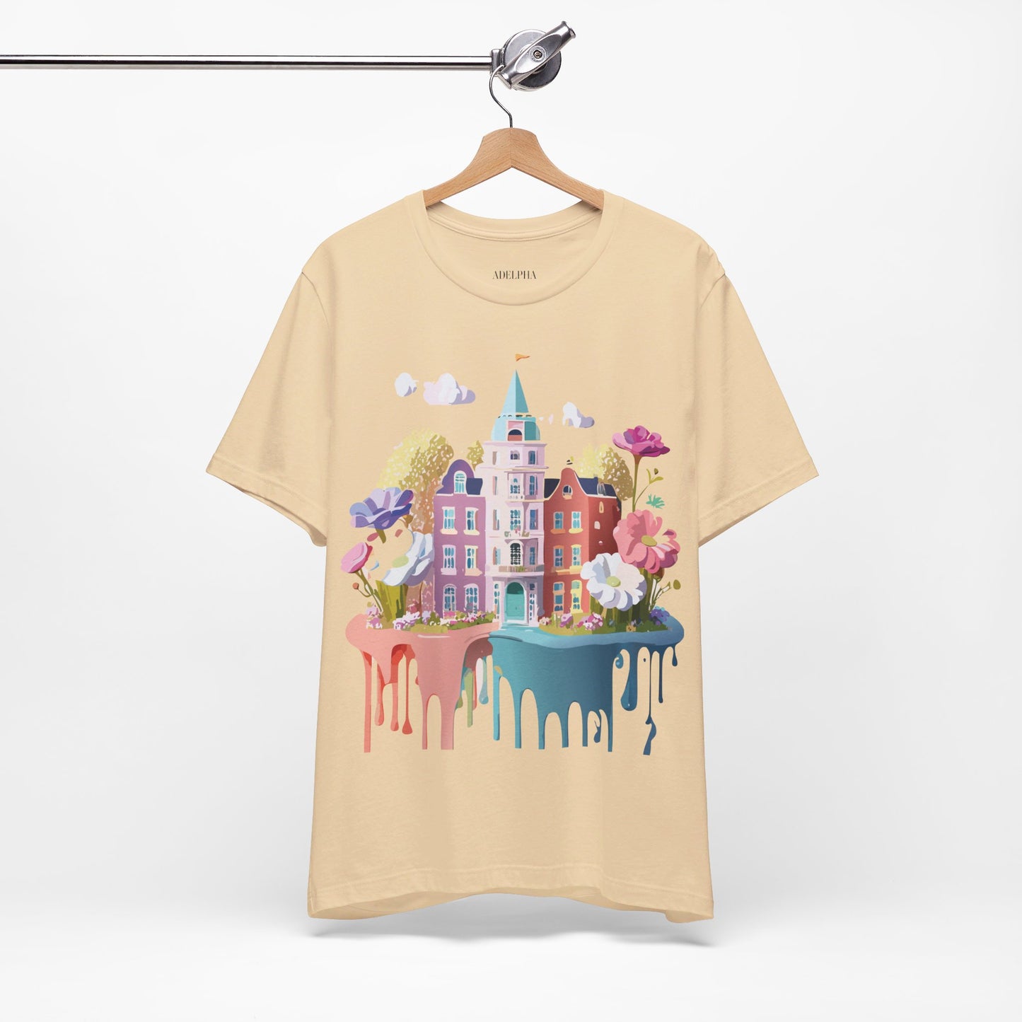 Natural Cotton Tee Shirt - Beautiful Places Collection - Amsterdam Printify