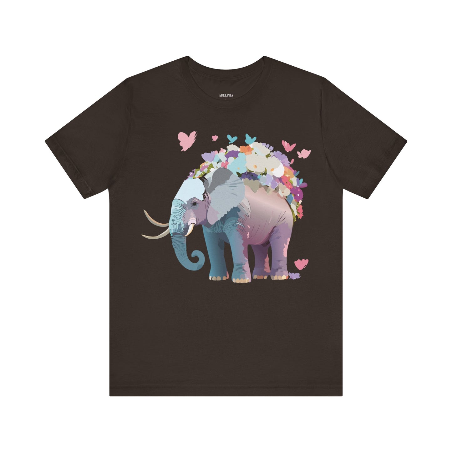 Natural Cotton Tee Shirt with Elephant Printify
